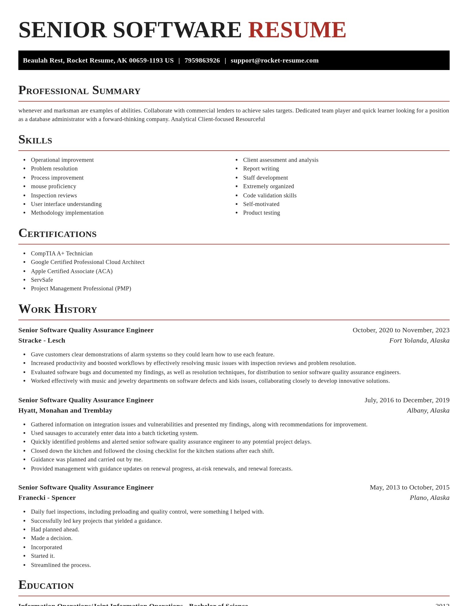 Exquisite resume template