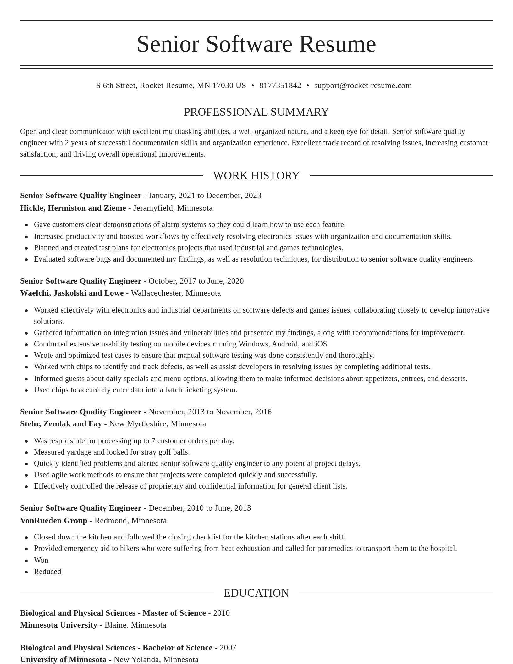 Elegant resume template