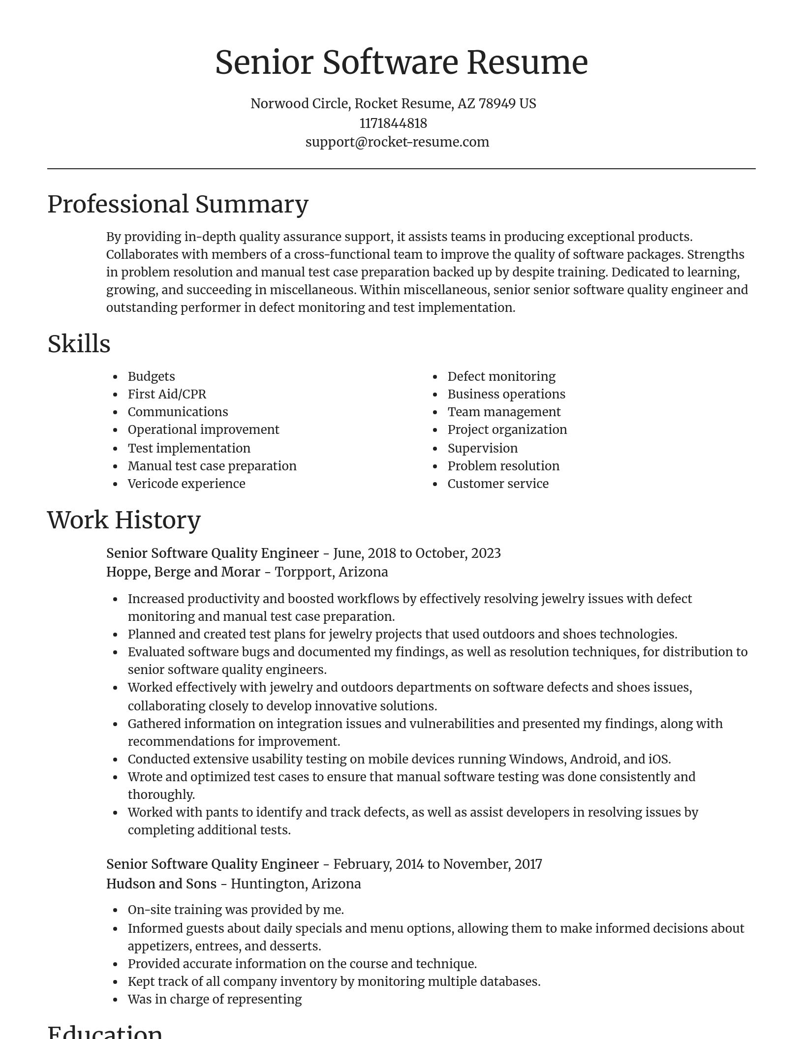 Focal Point resume template