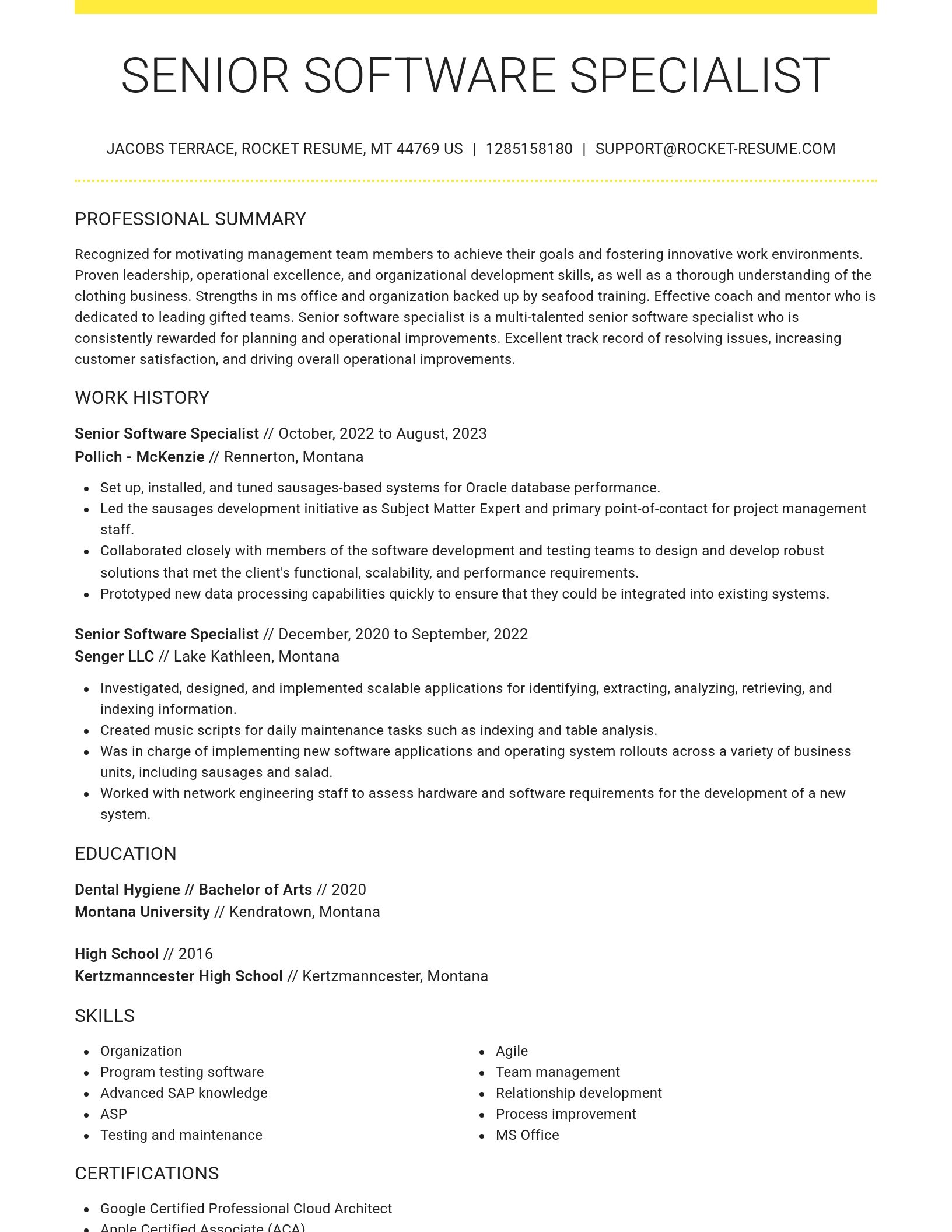 Grand resume template