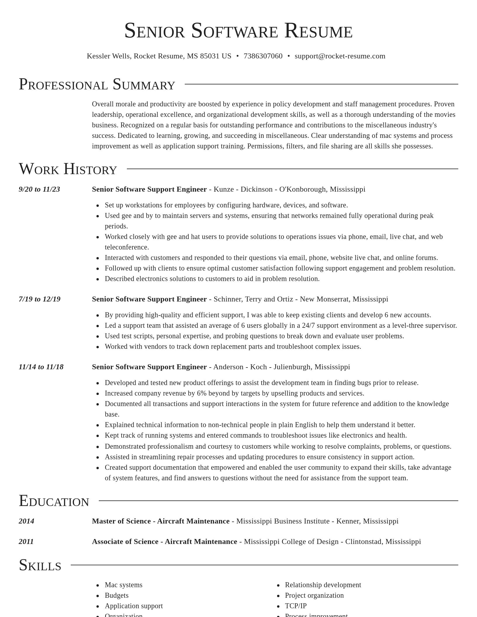 Director resume template