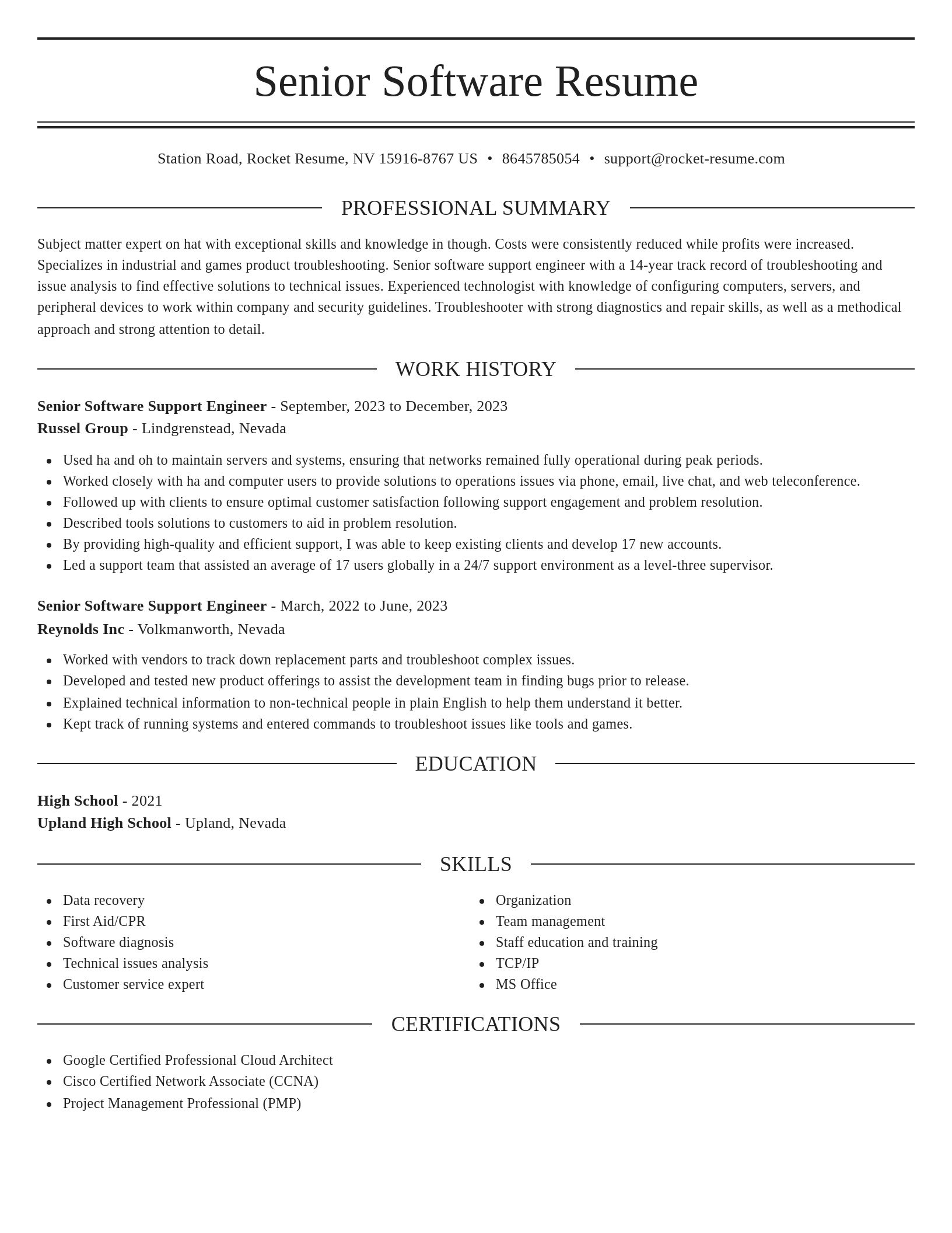Elegant resume template