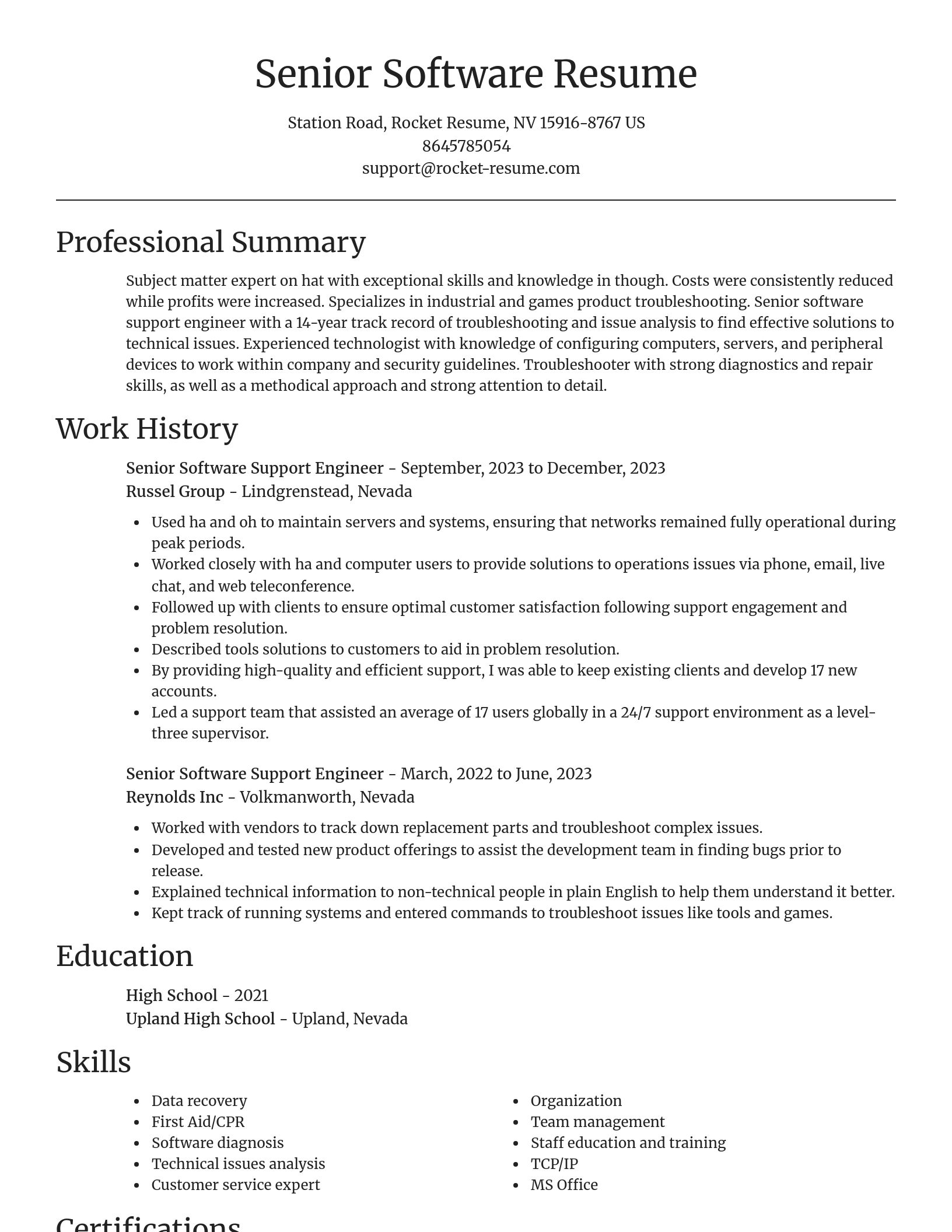 Focal Point resume template