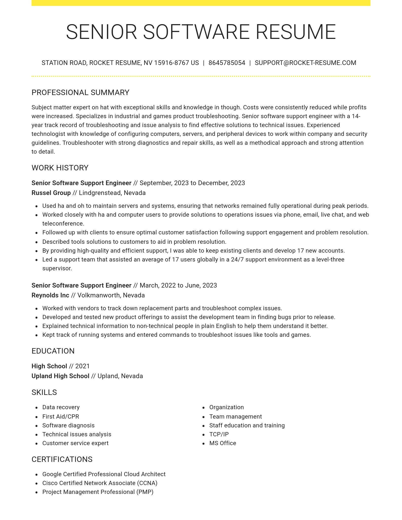 Grand resume template