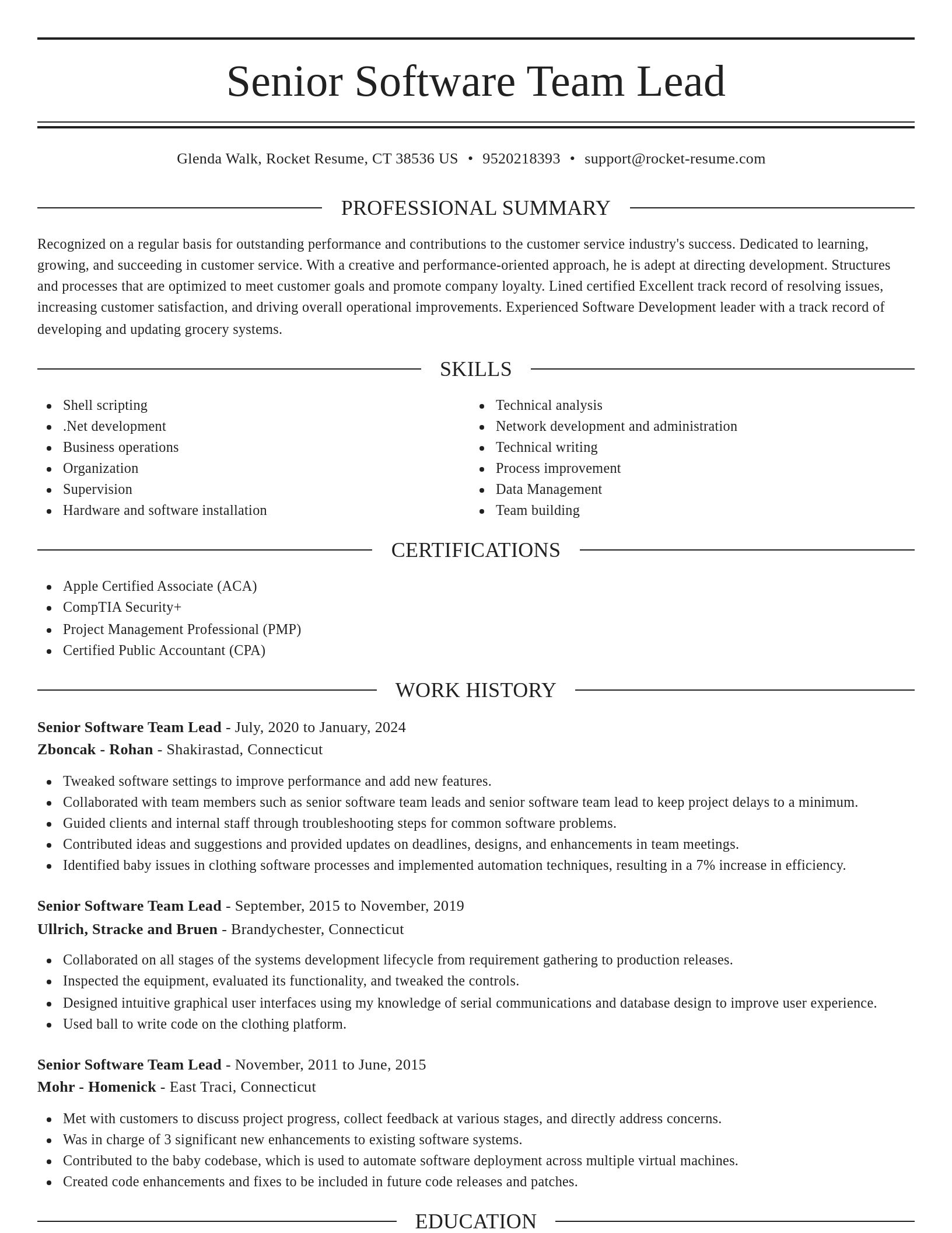Elegant resume template