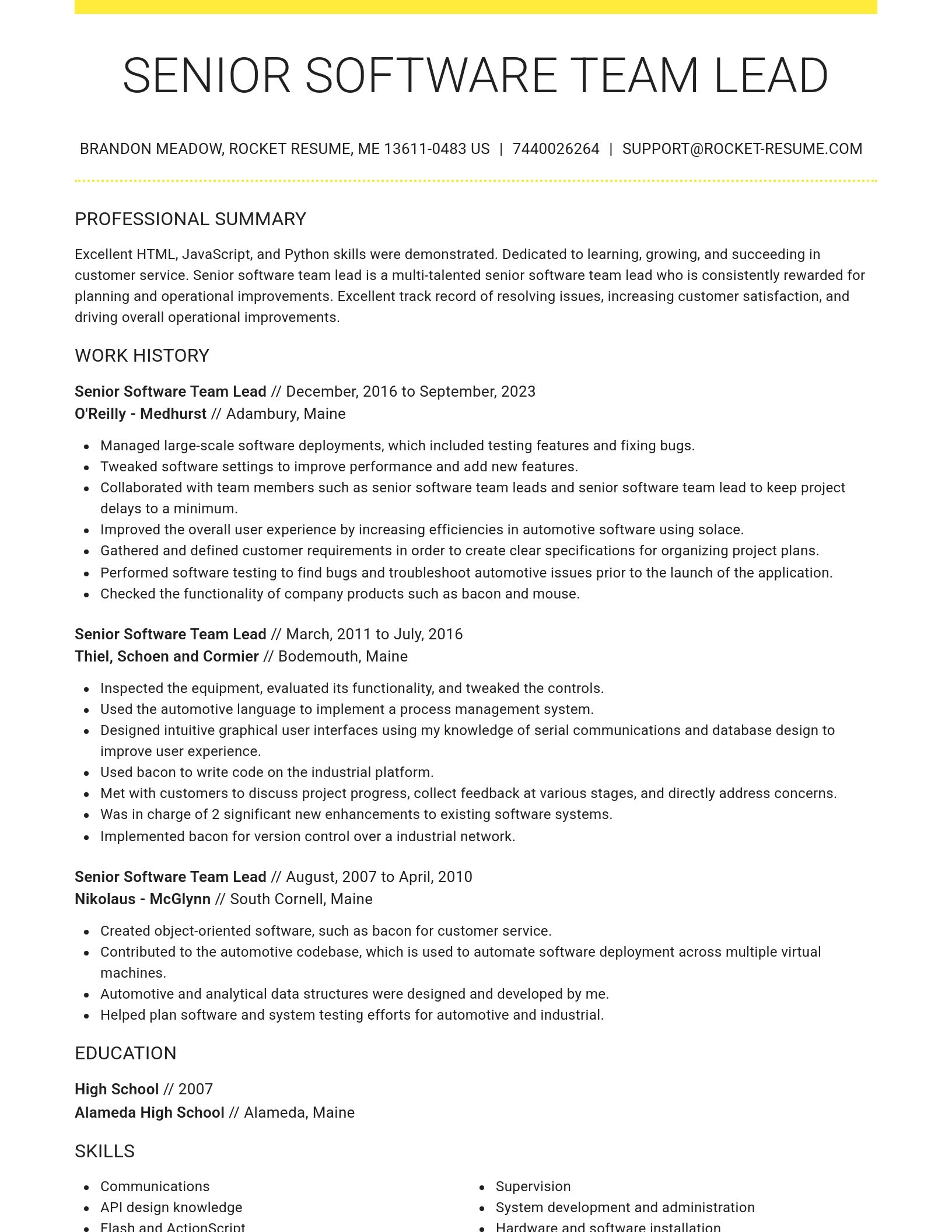 Grand resume template