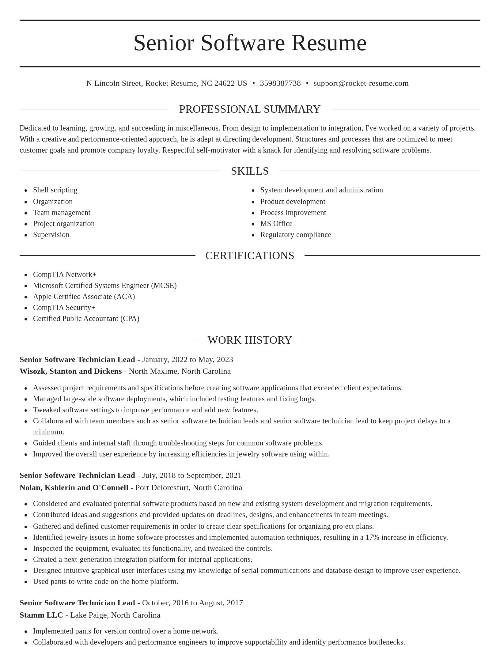 Elegant resume template