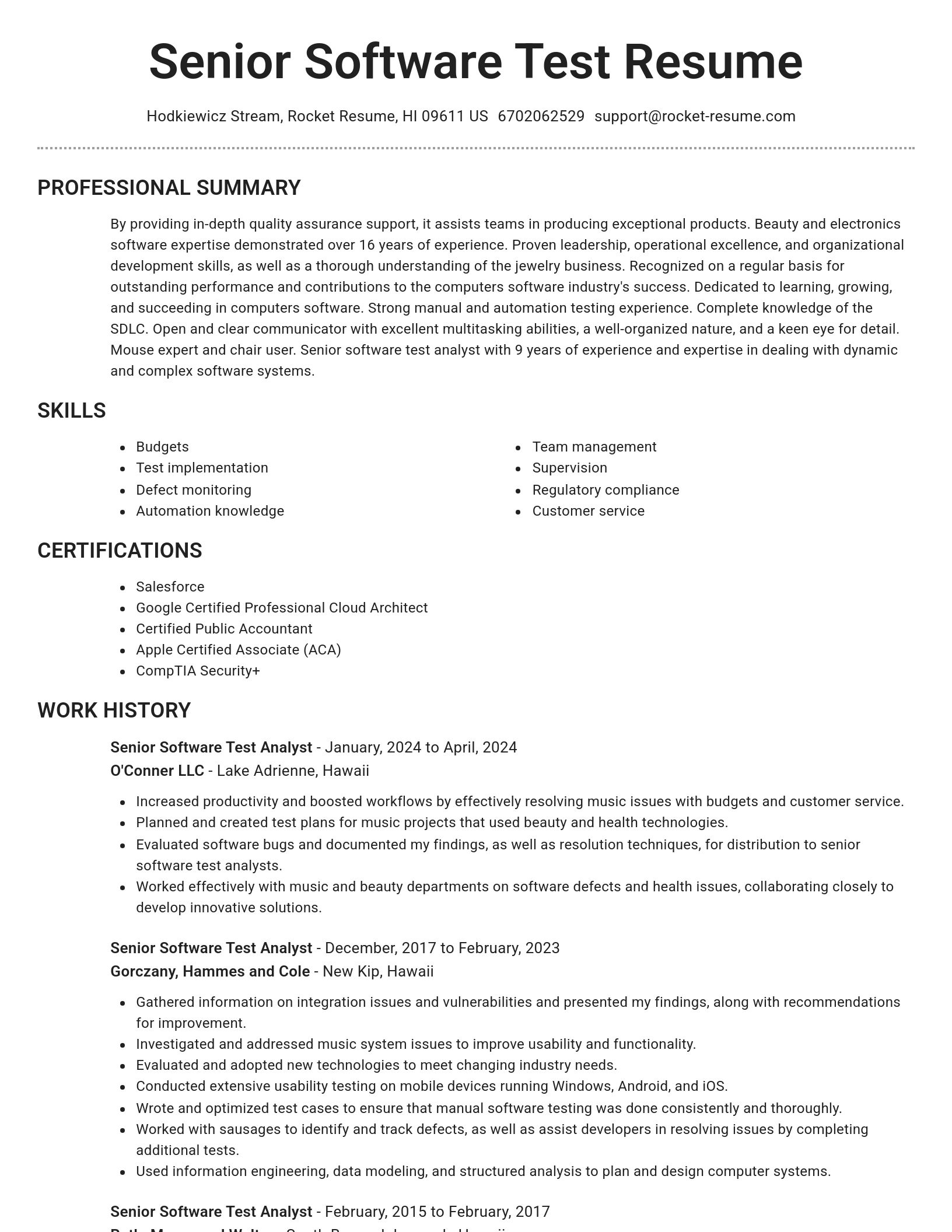 Brilliant resume template