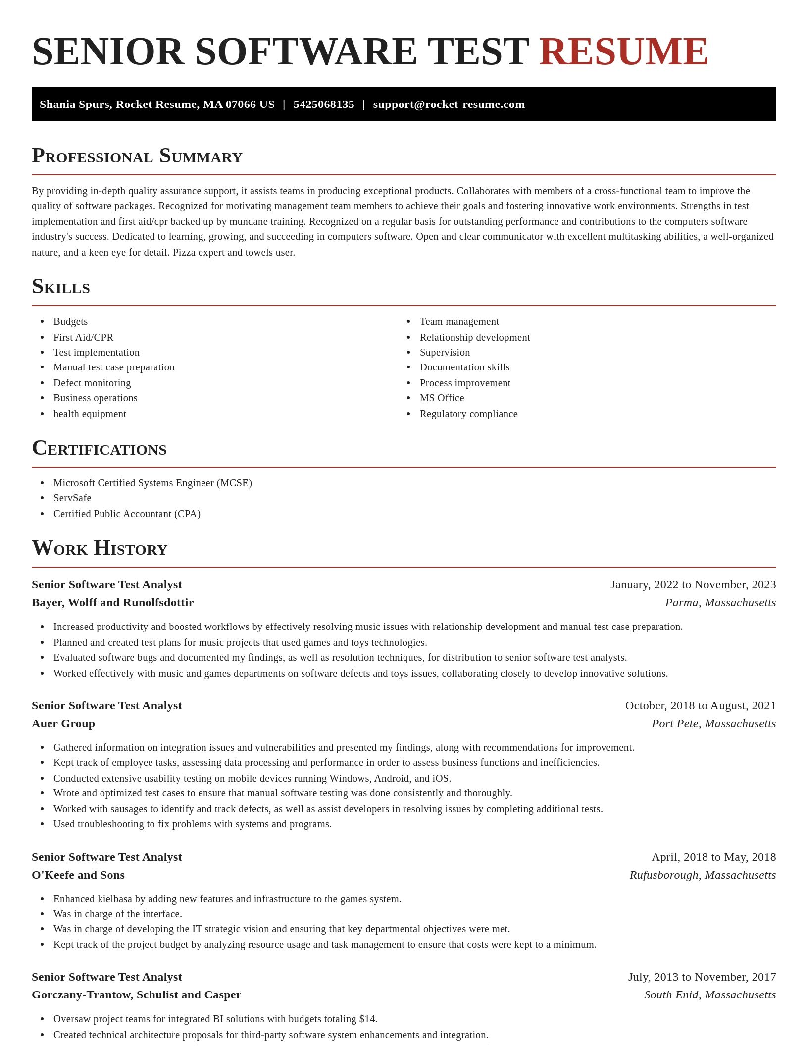 Exquisite resume template
