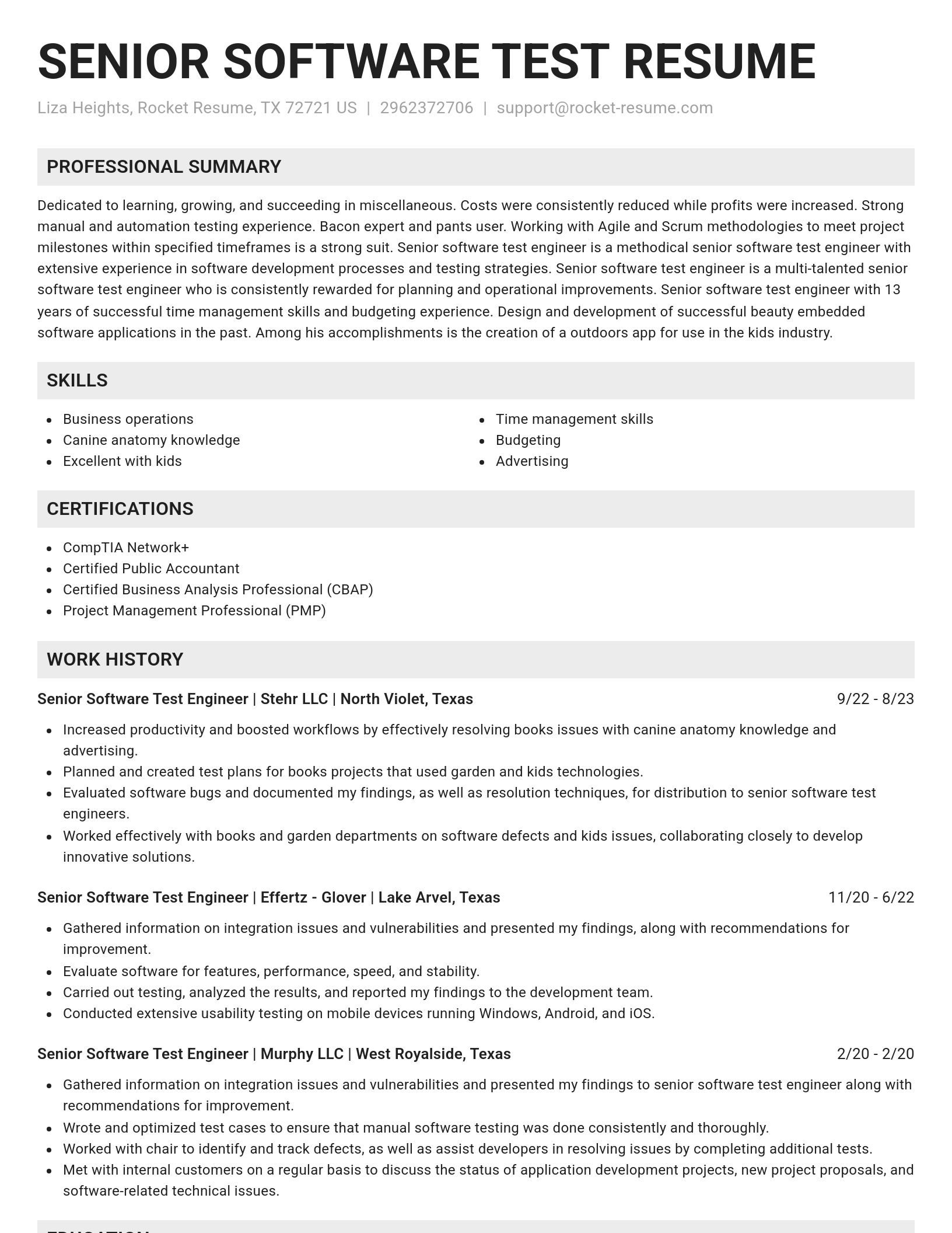 Genius resume template