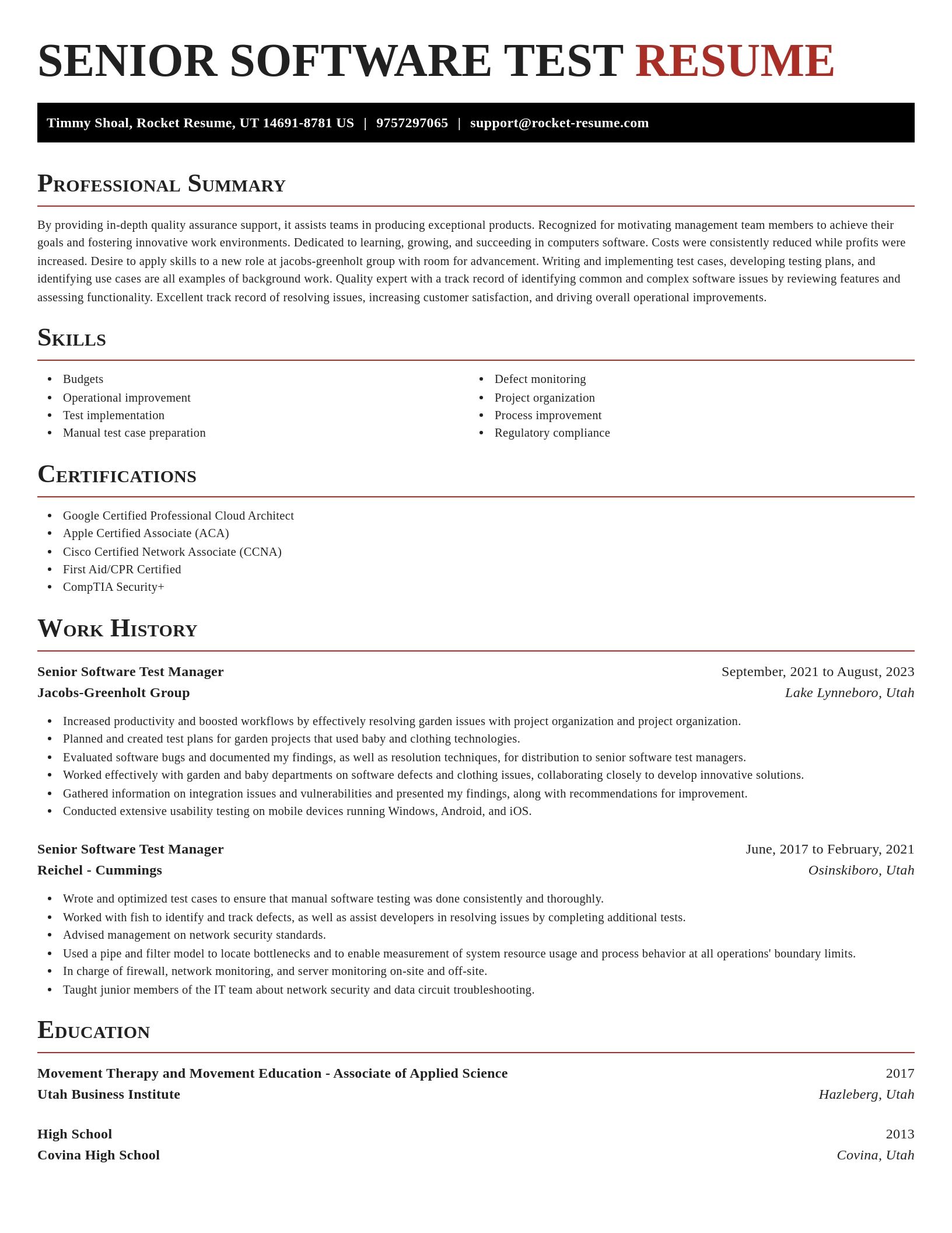 Exquisite resume template