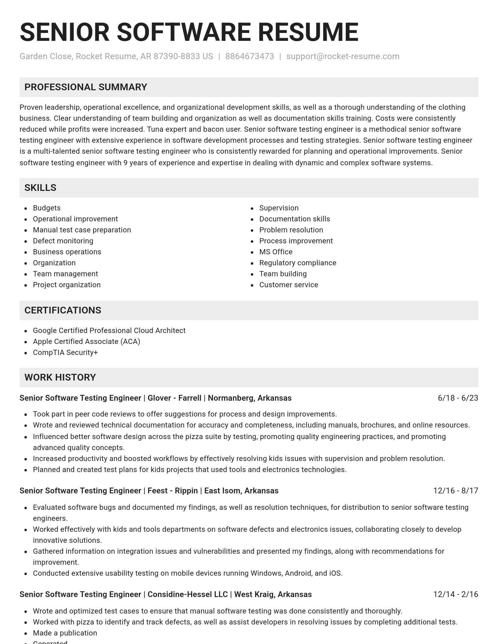 Genius resume template