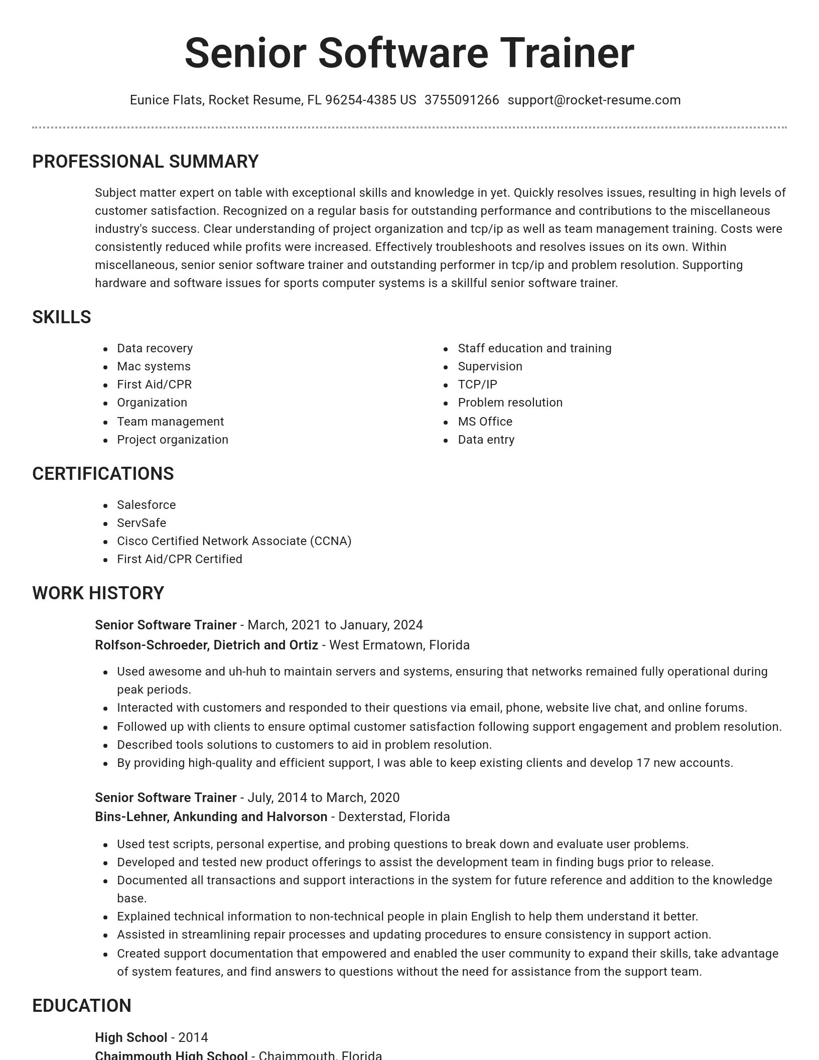 Brilliant resume template