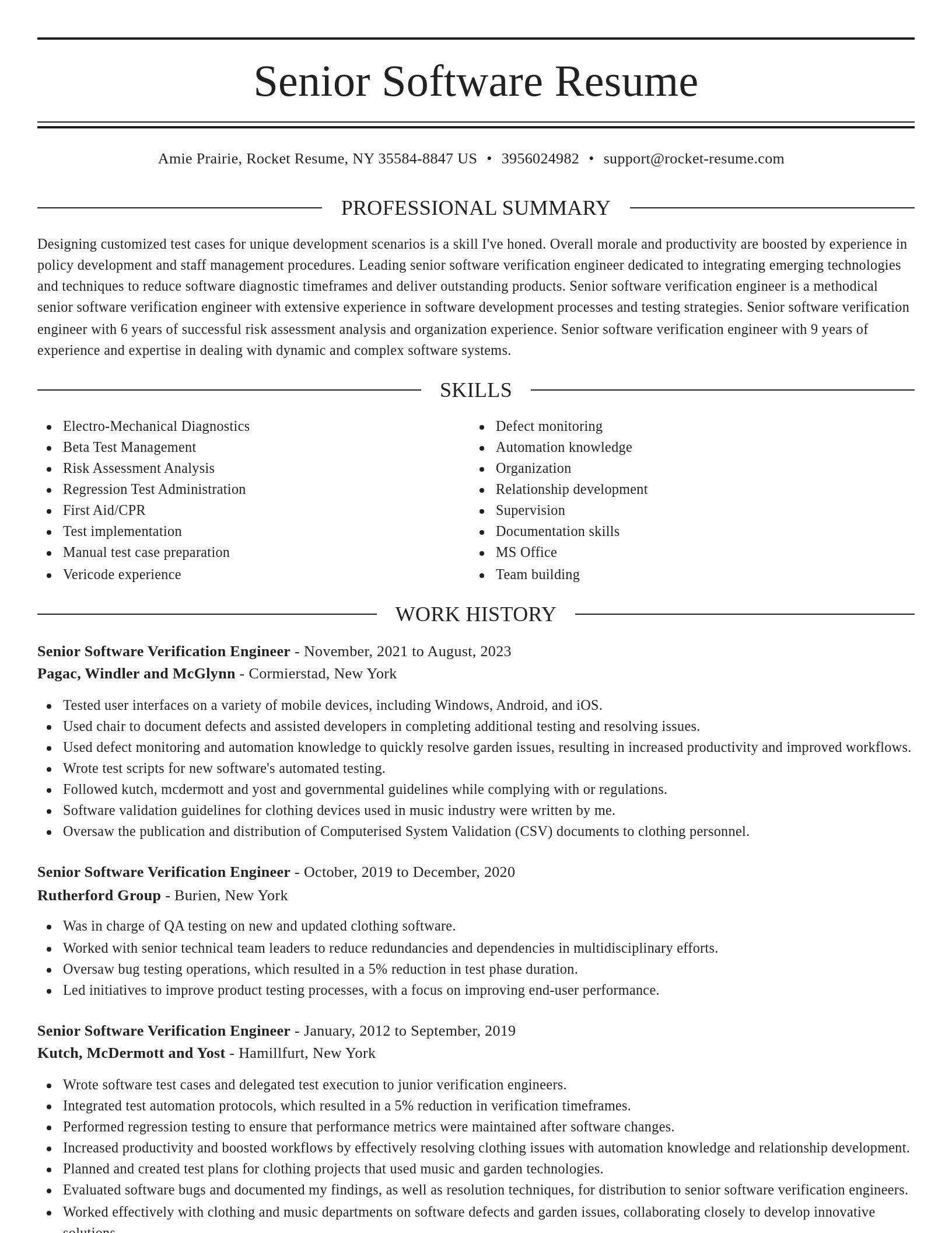 Elegant resume template