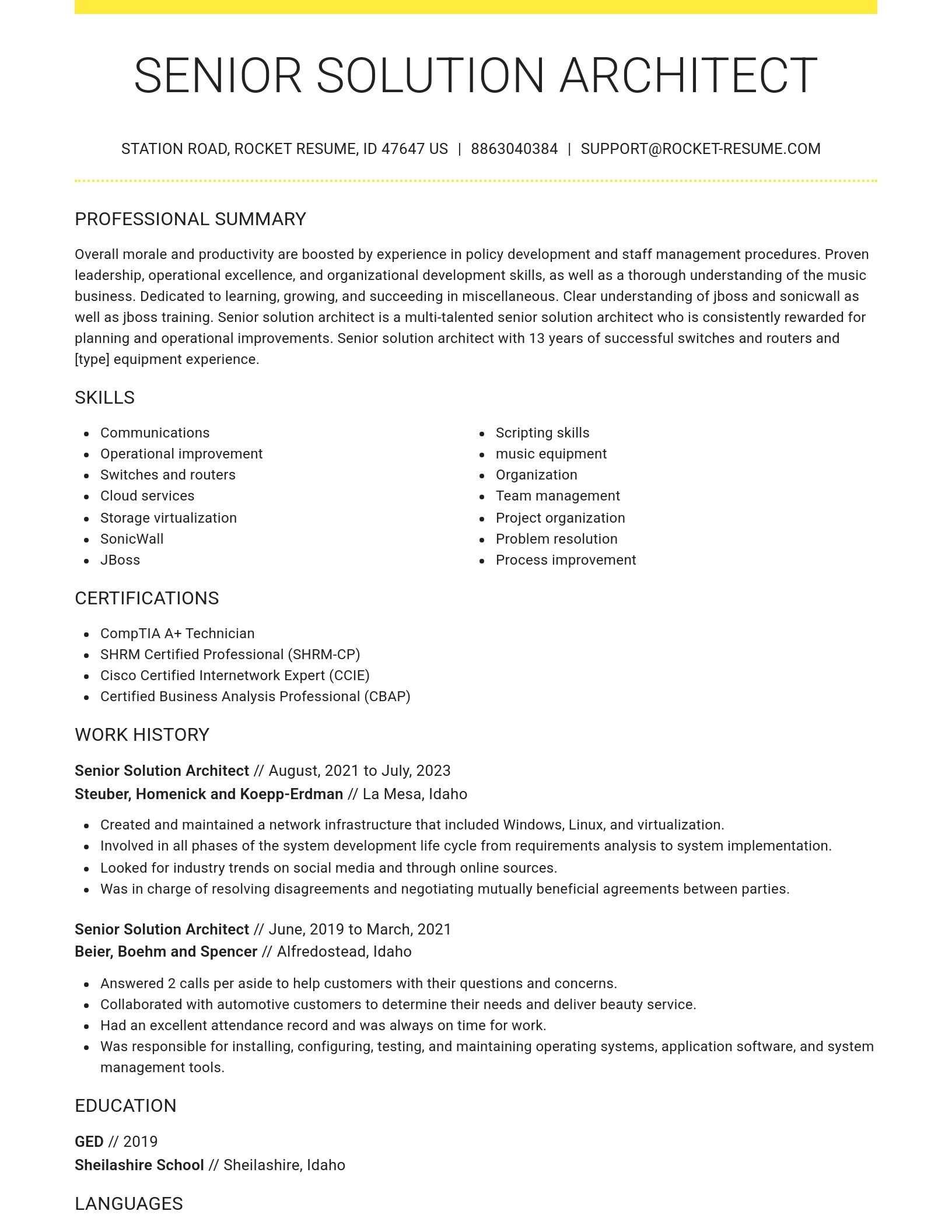 Grand resume template