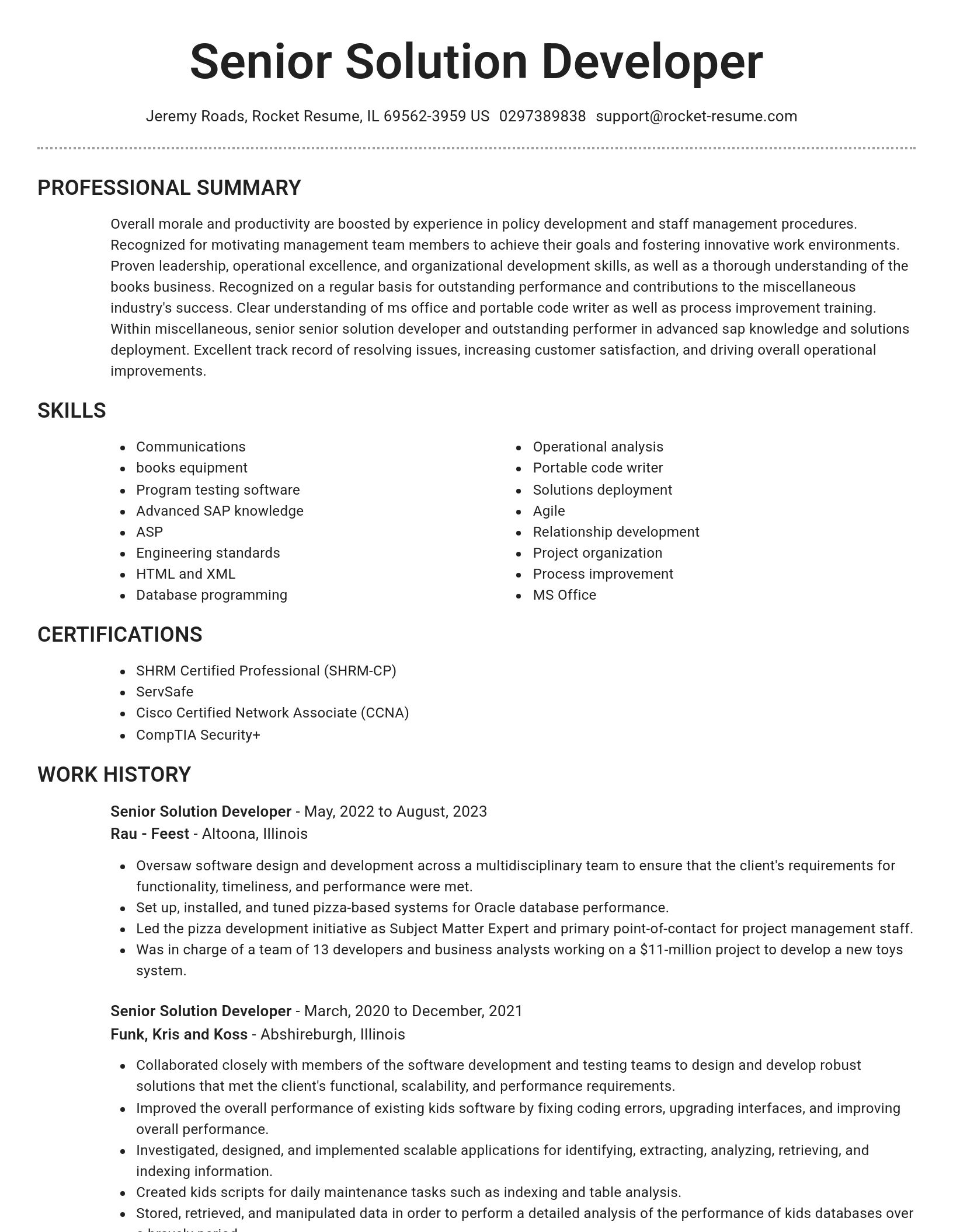 Brilliant resume template