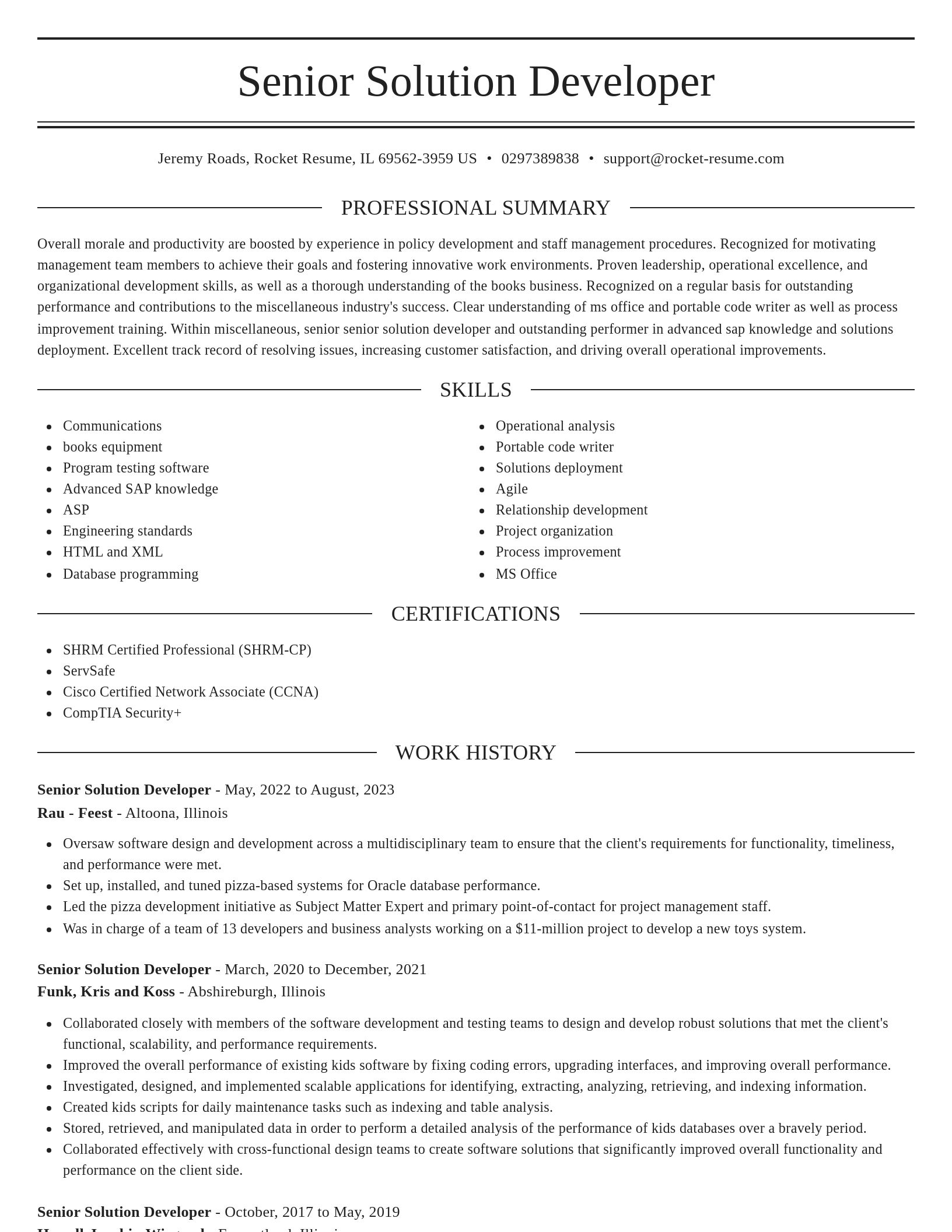 Elegant resume template