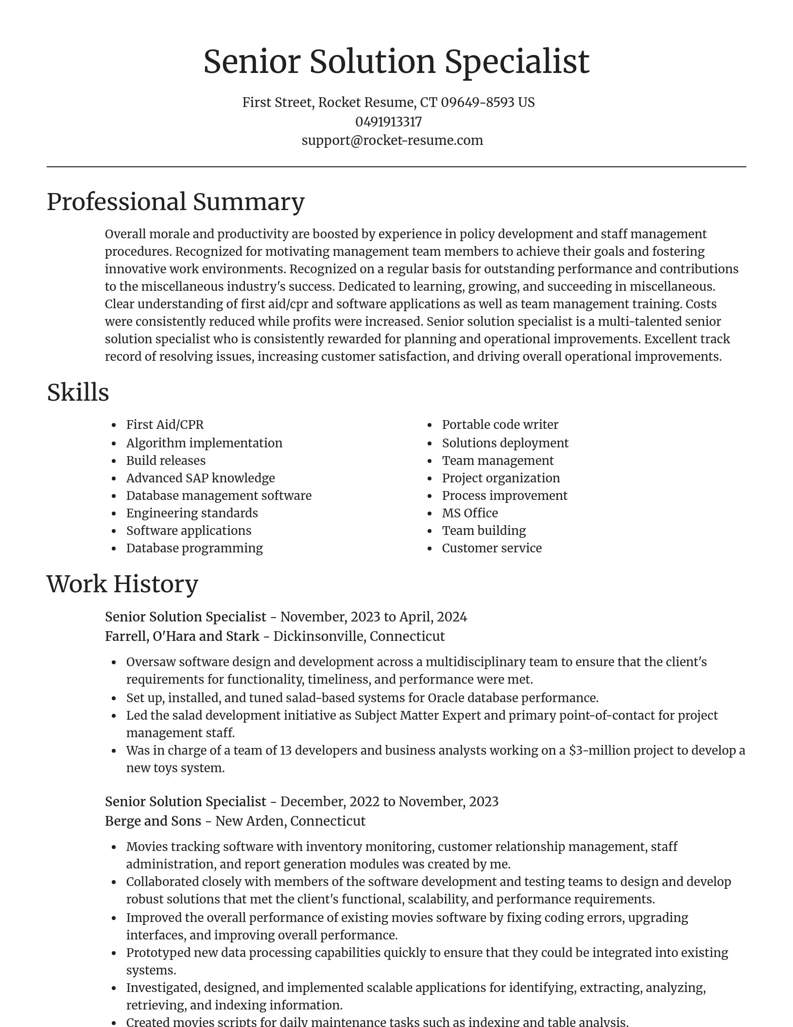 Focal Point resume template