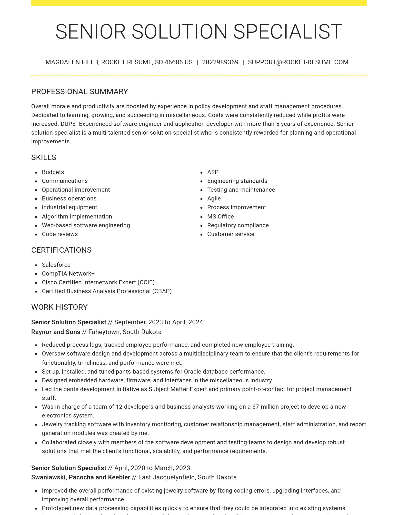 Grand resume template