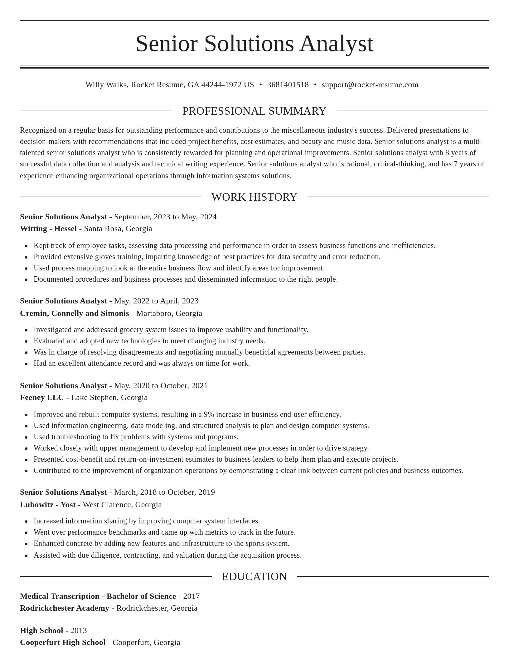 Elegant resume template