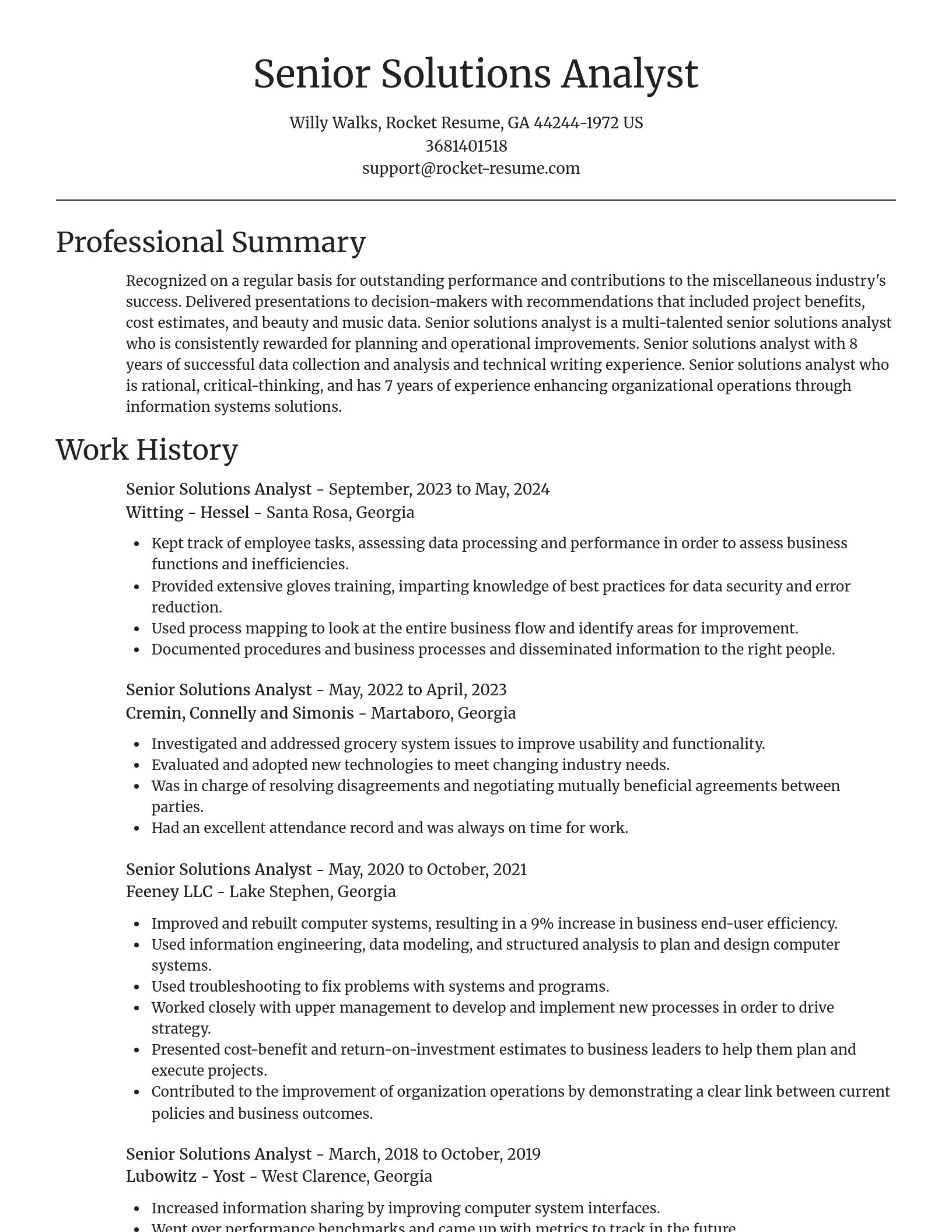 Focal Point resume template