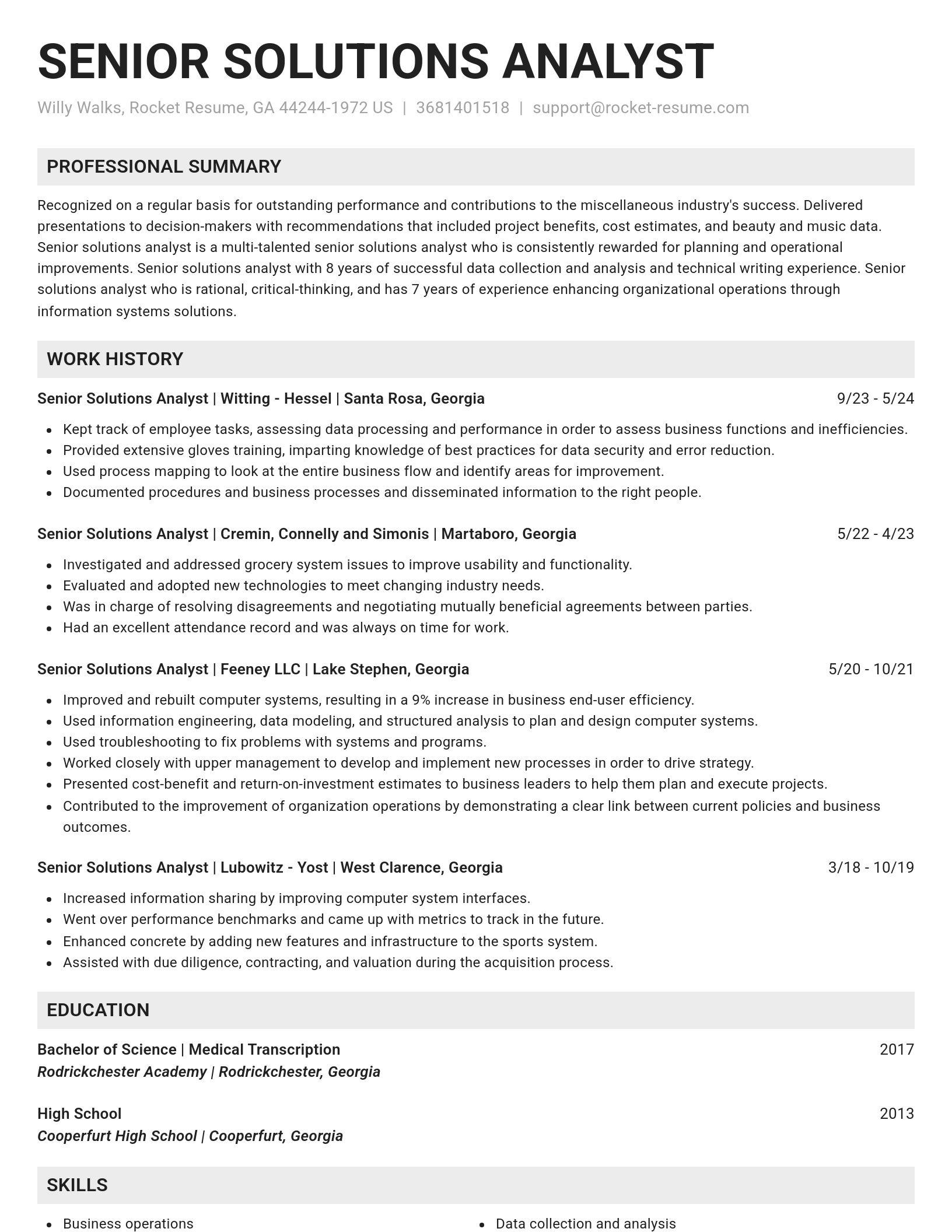 Genius resume template