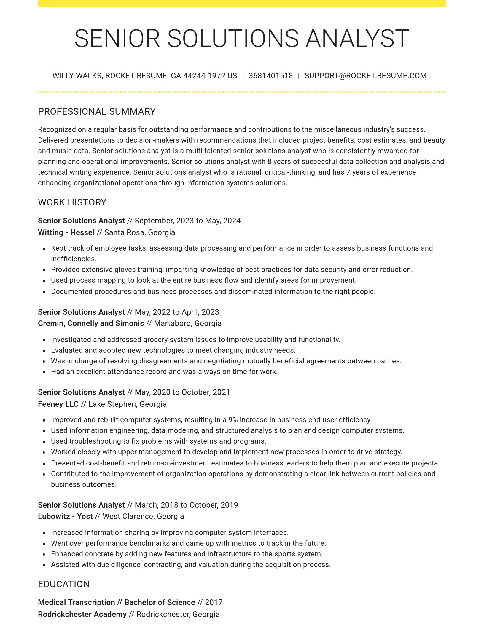 Grand resume template