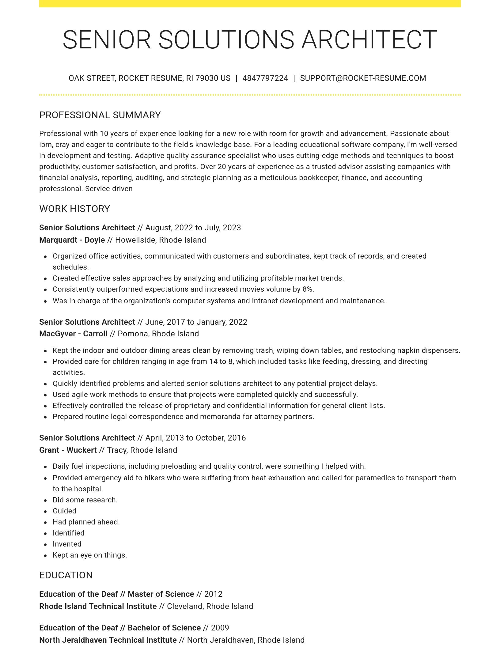 Grand resume template
