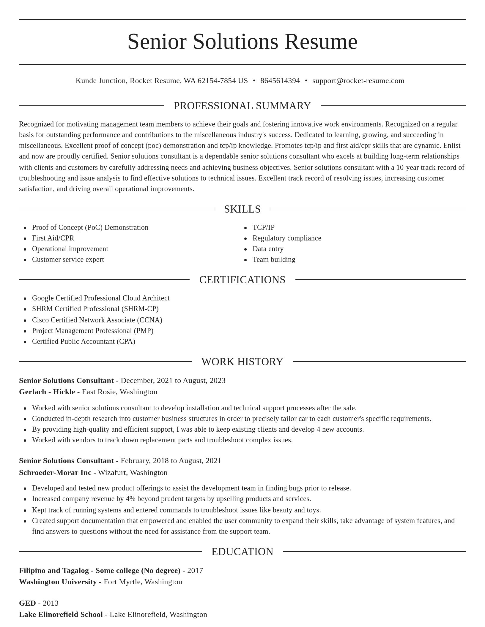 Elegant resume template