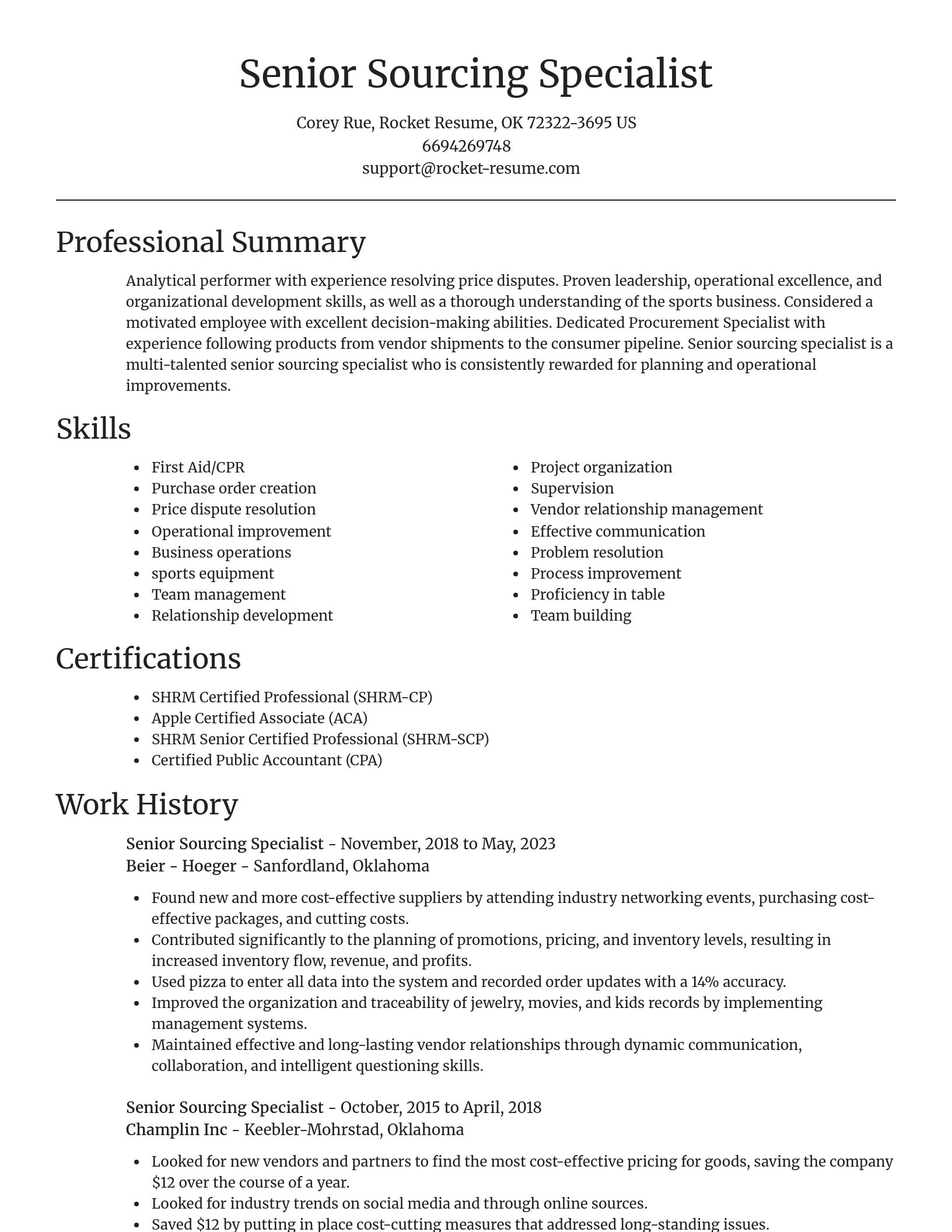 Focal Point resume template