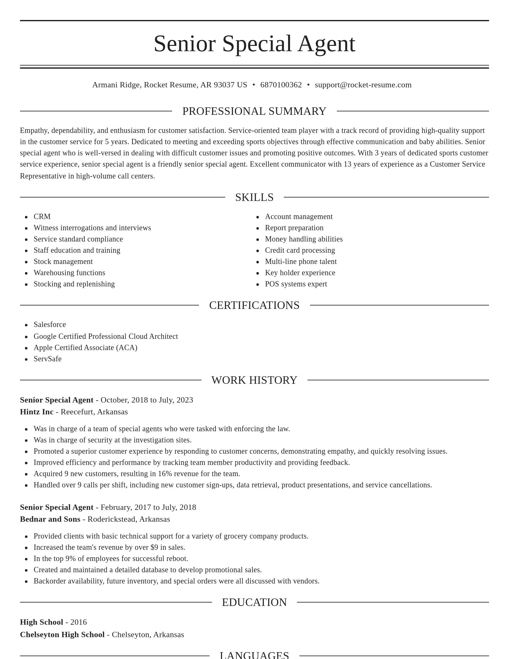 Elegant resume template