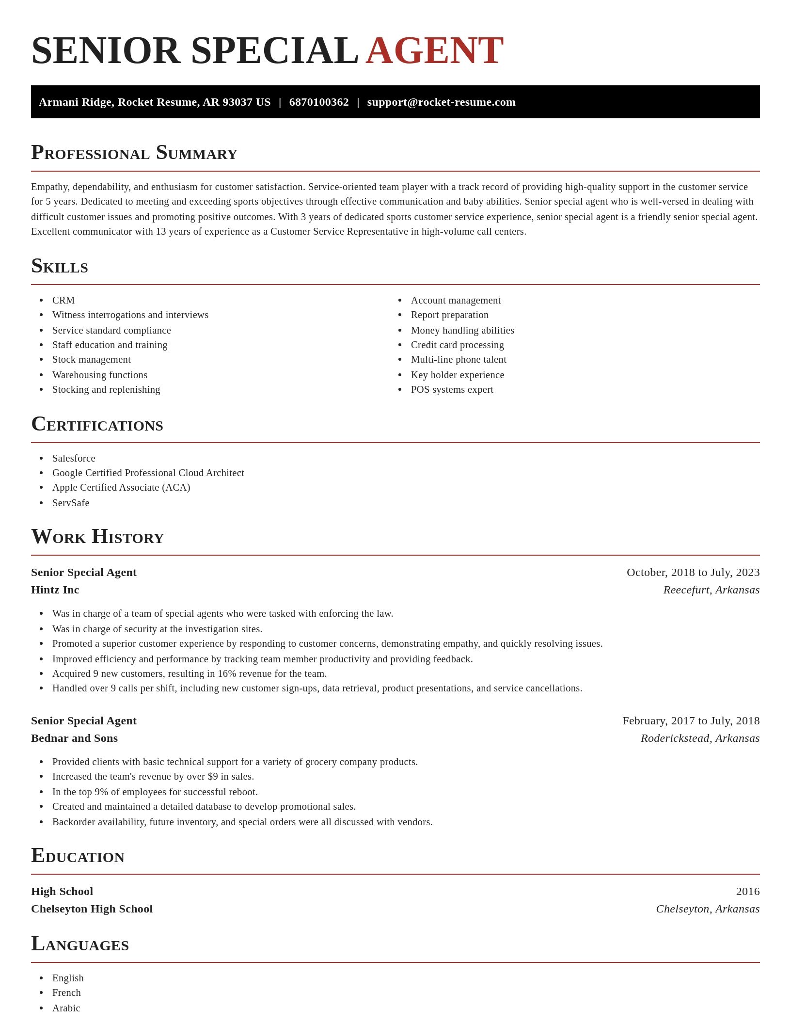 Exquisite resume template