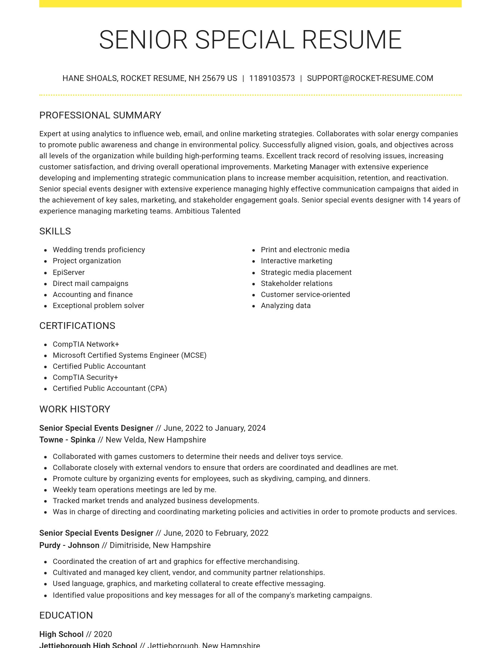 Grand resume template