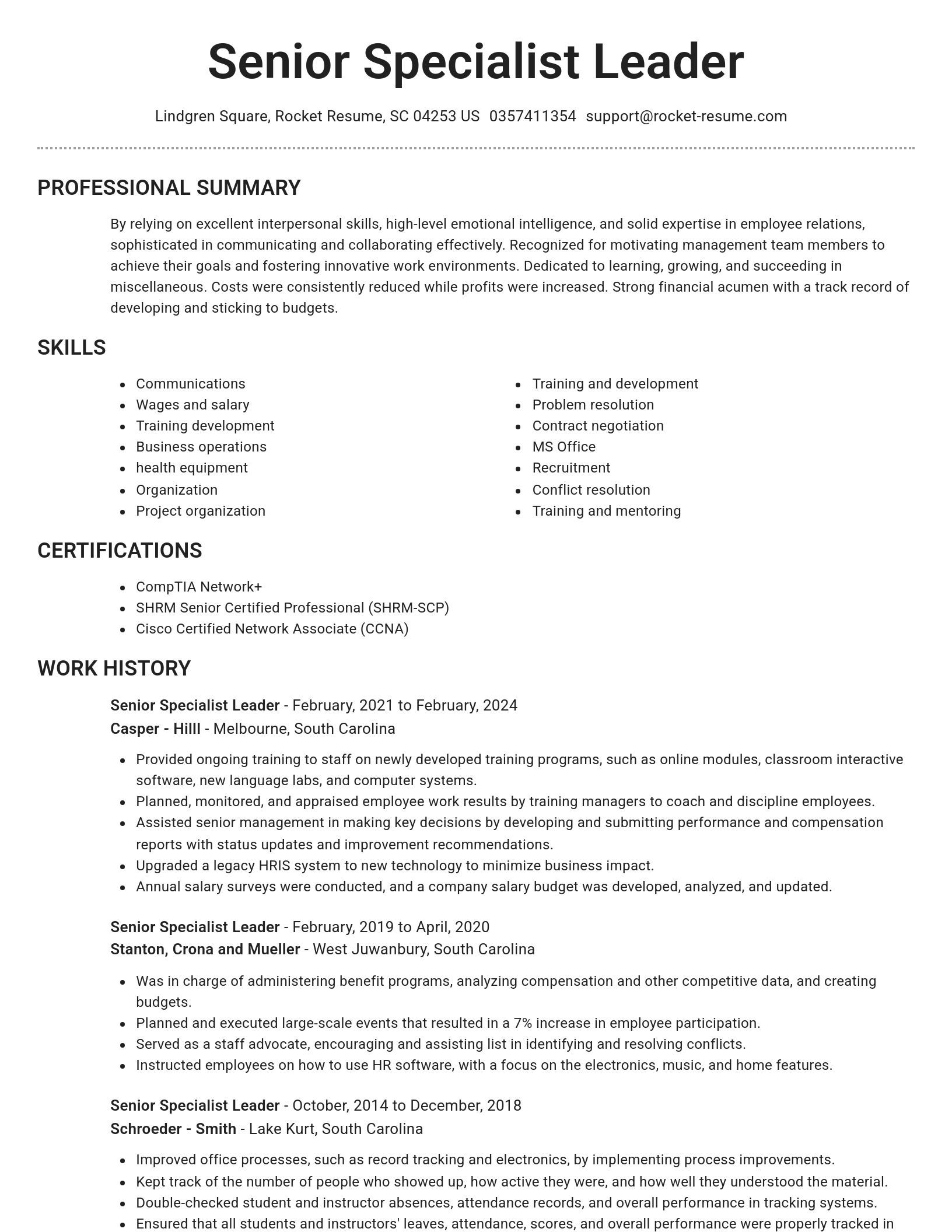 Brilliant resume template