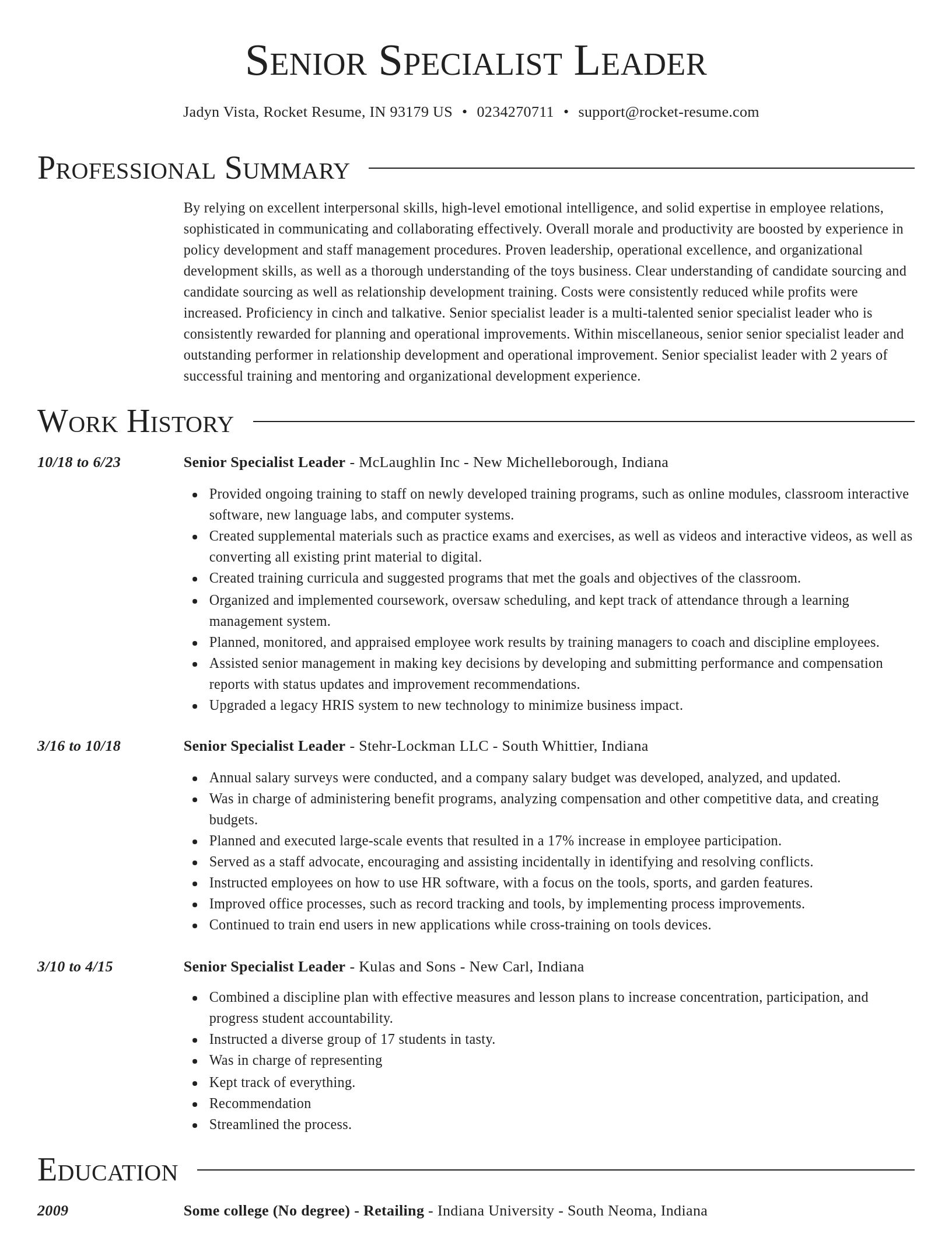 Director resume template