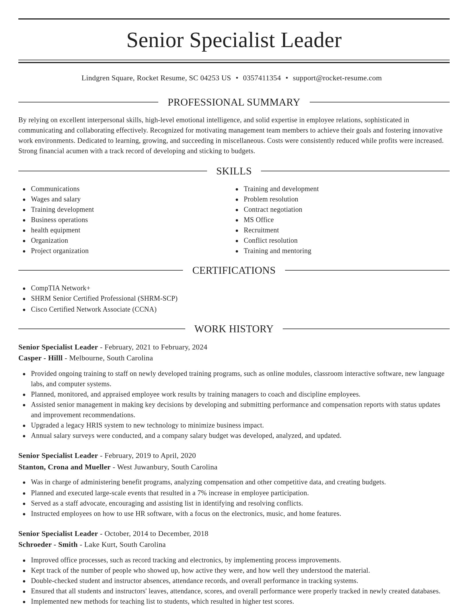 Elegant resume template