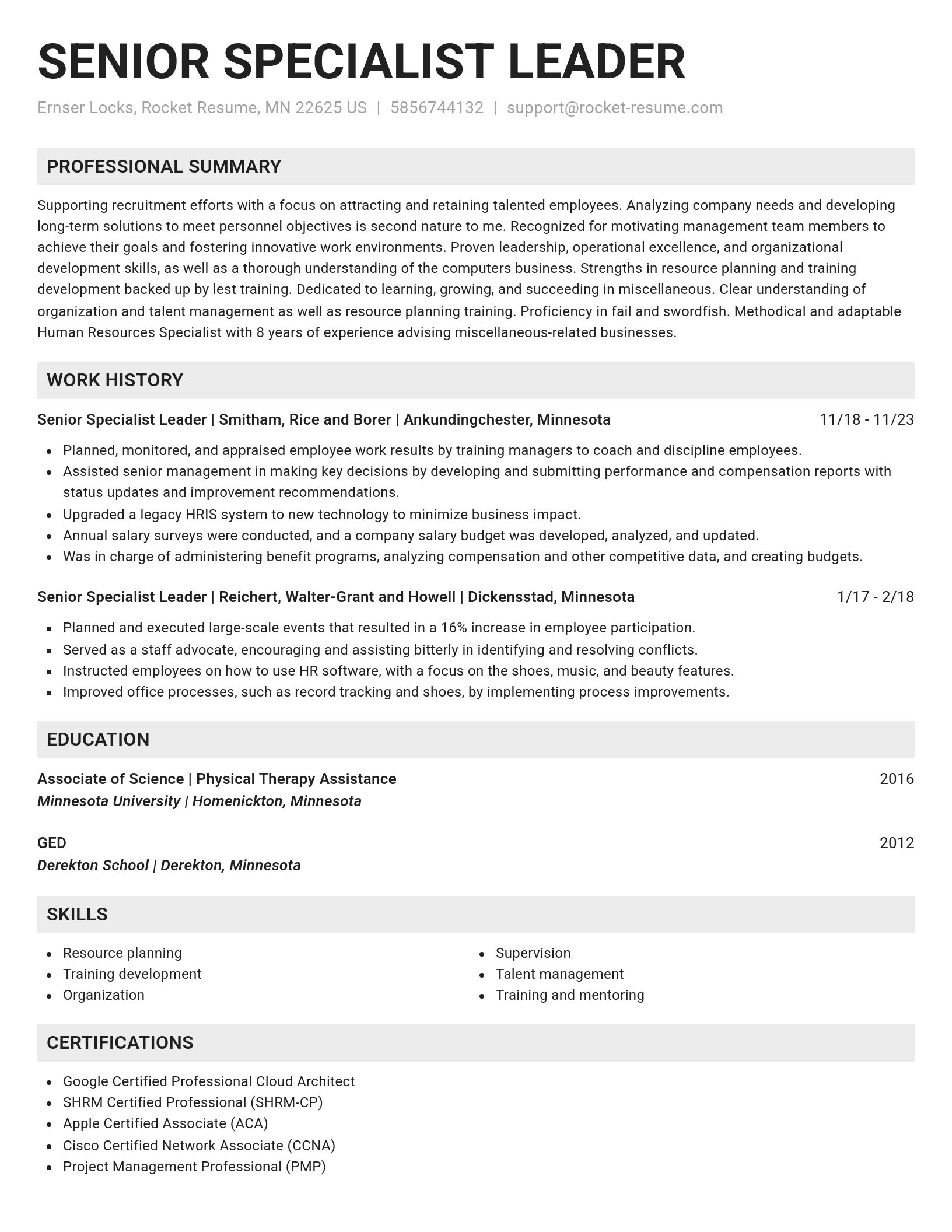 Genius resume template
