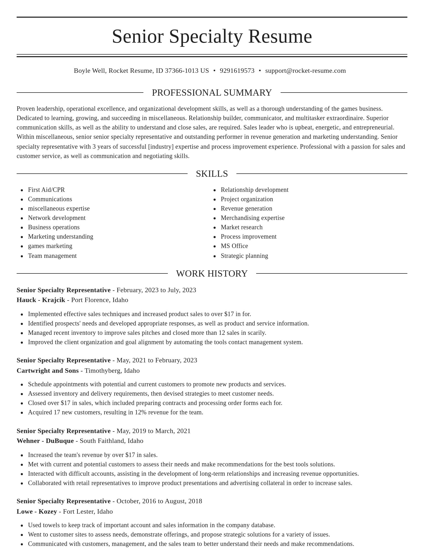 Elegant resume template