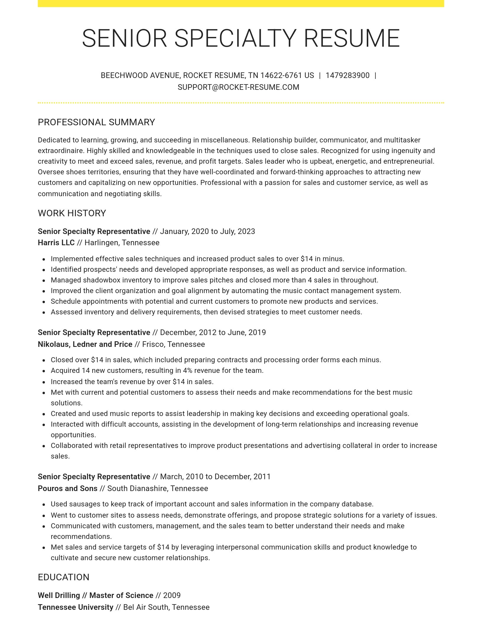 Grand resume template