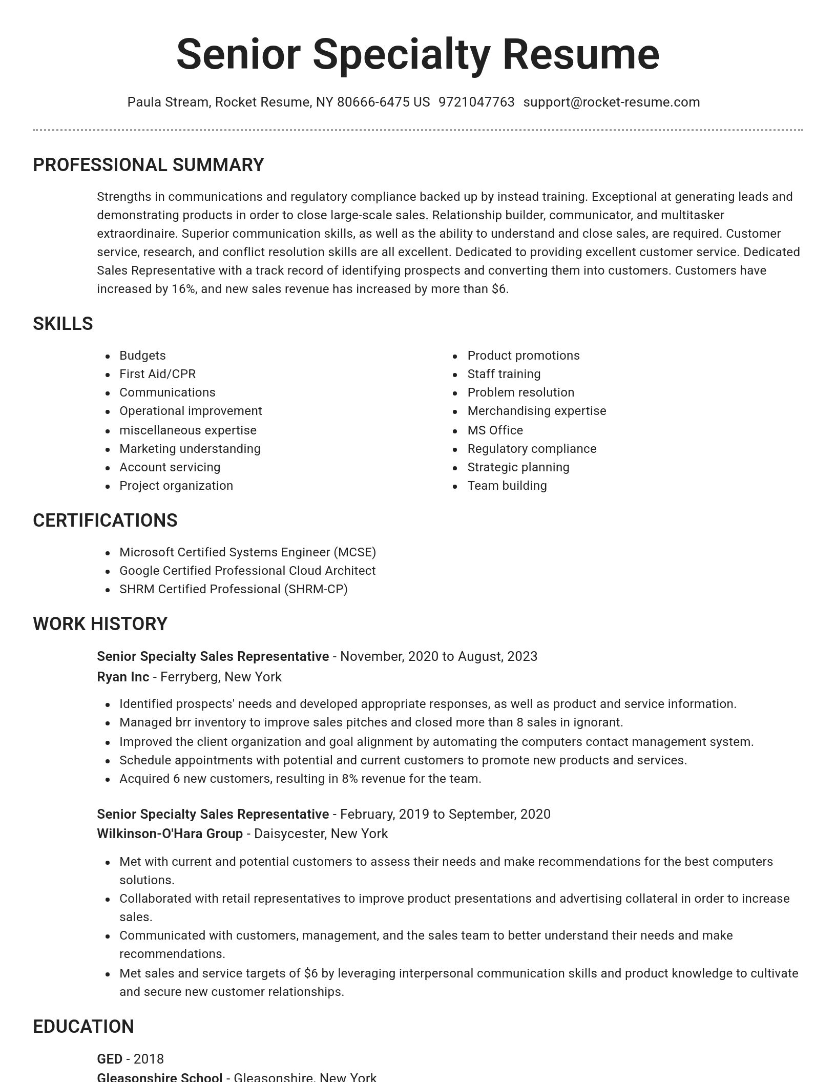 Brilliant resume template