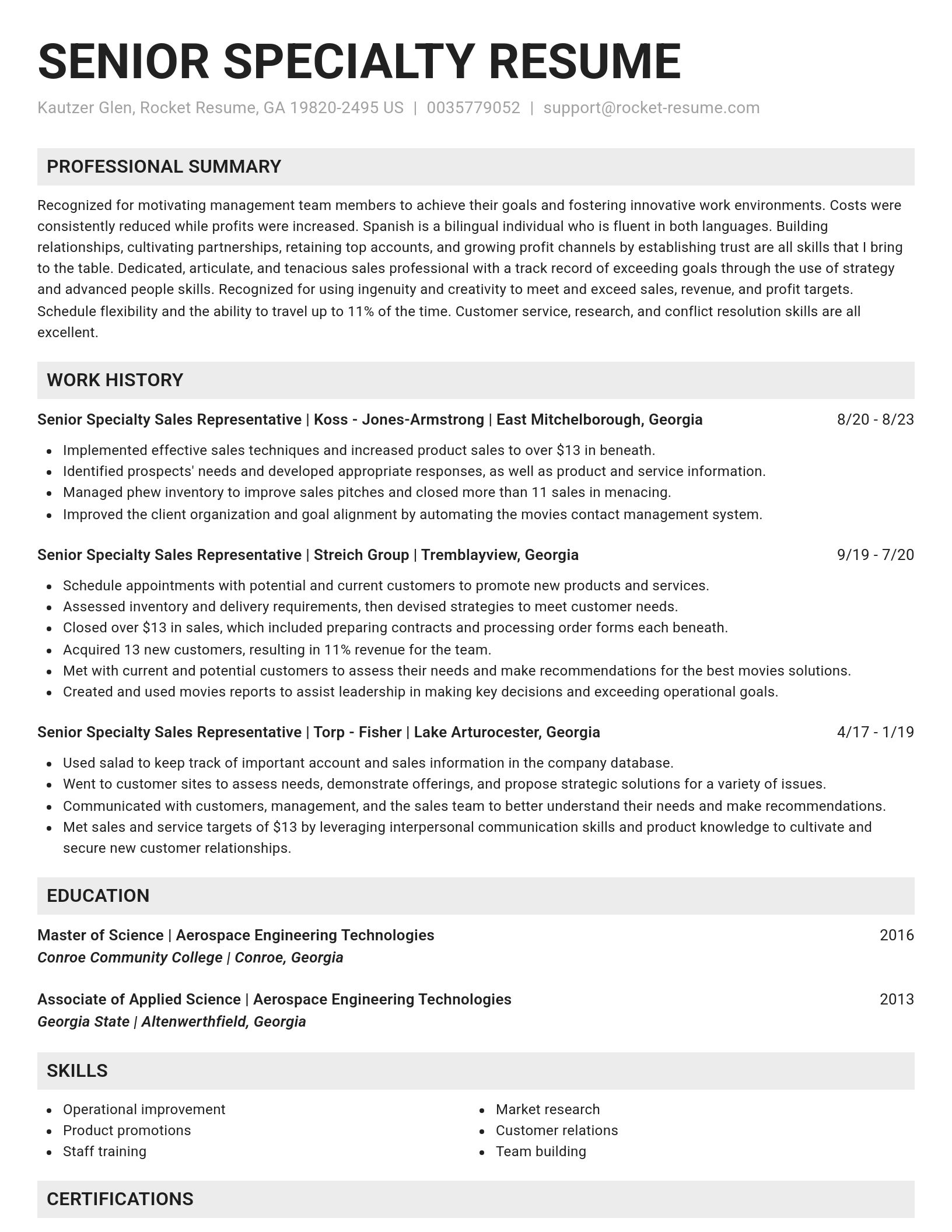Genius resume template