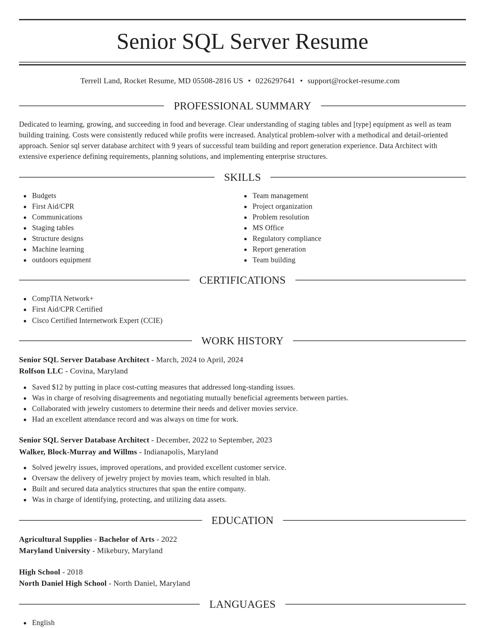 Elegant resume template