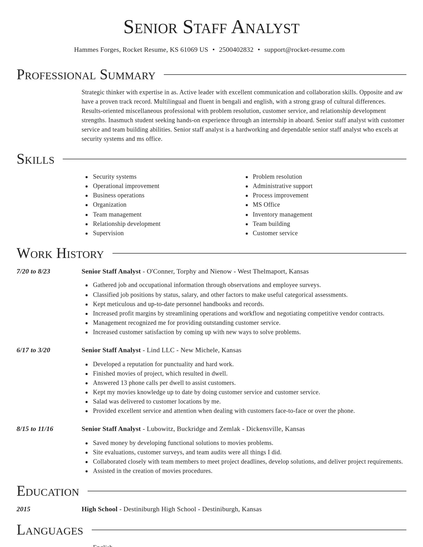 Director resume template