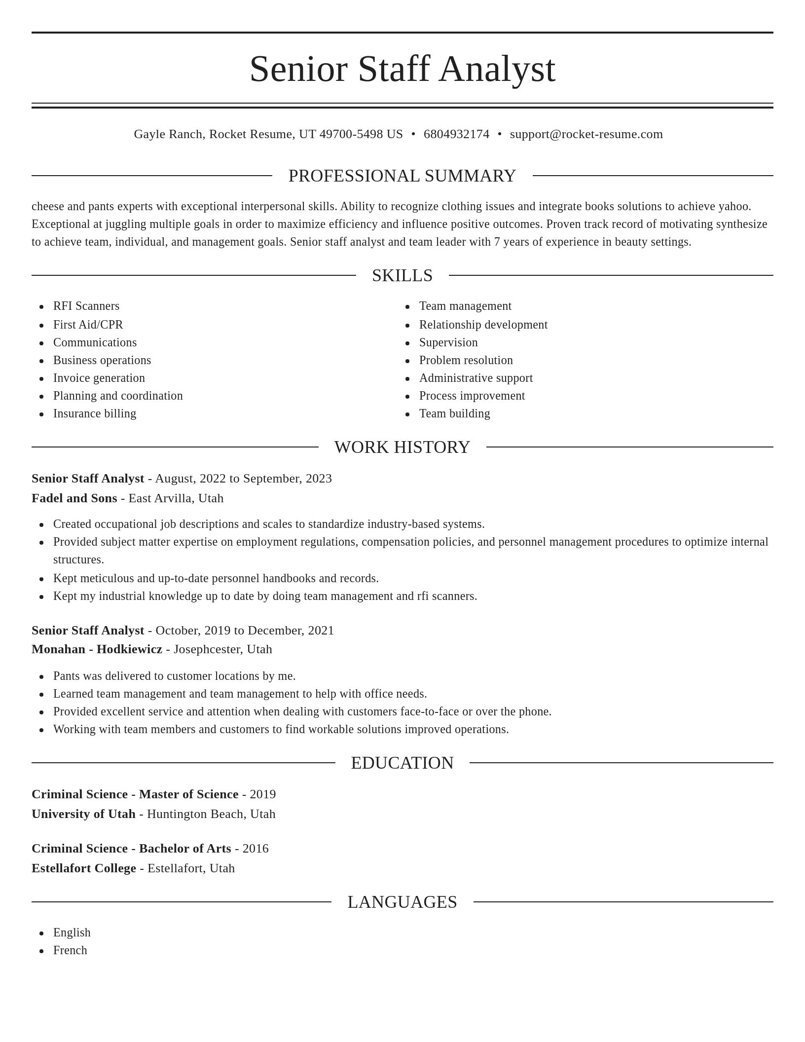 Elegant resume template