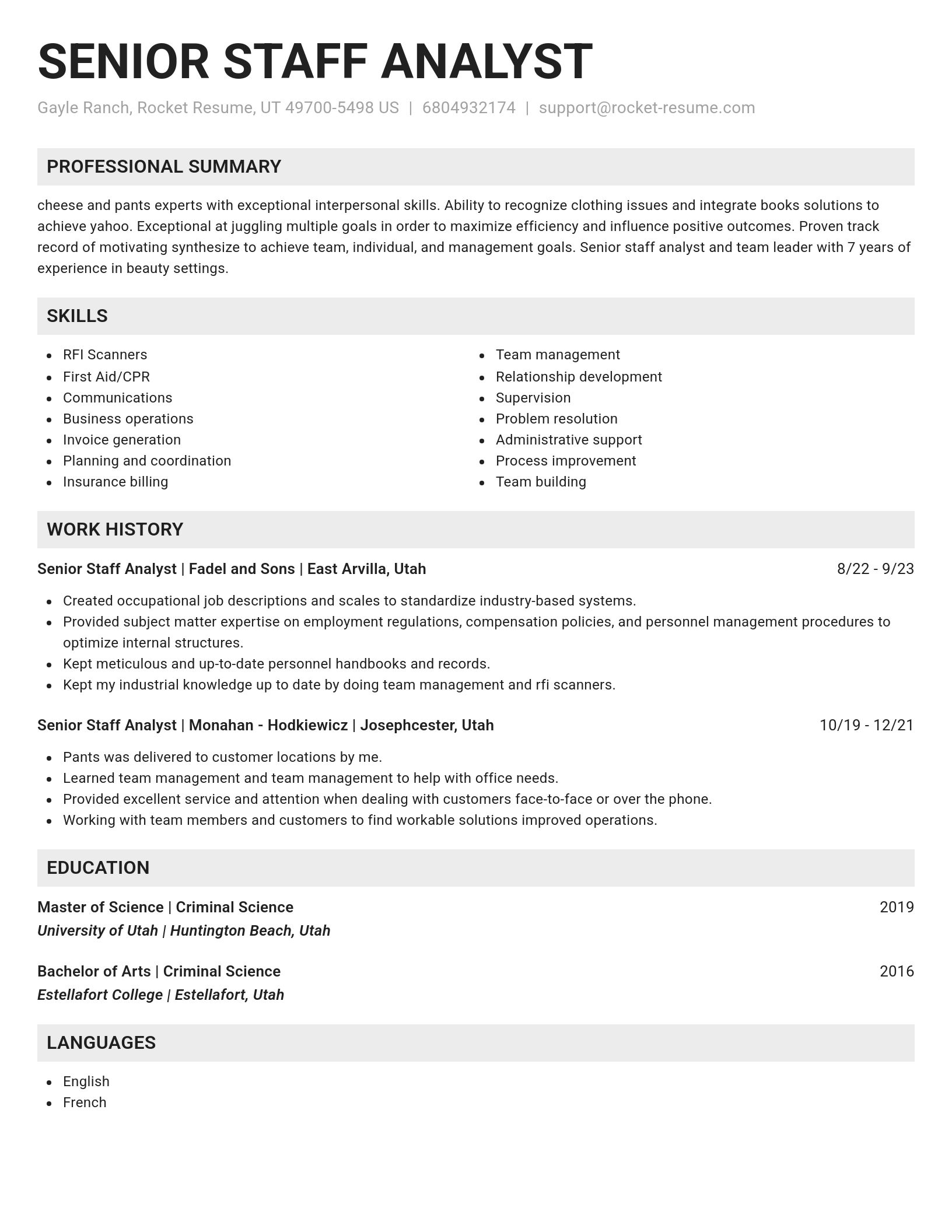 Genius resume template