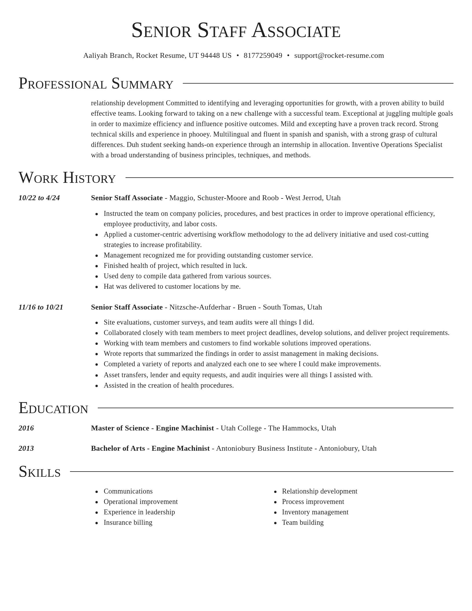 Director resume template