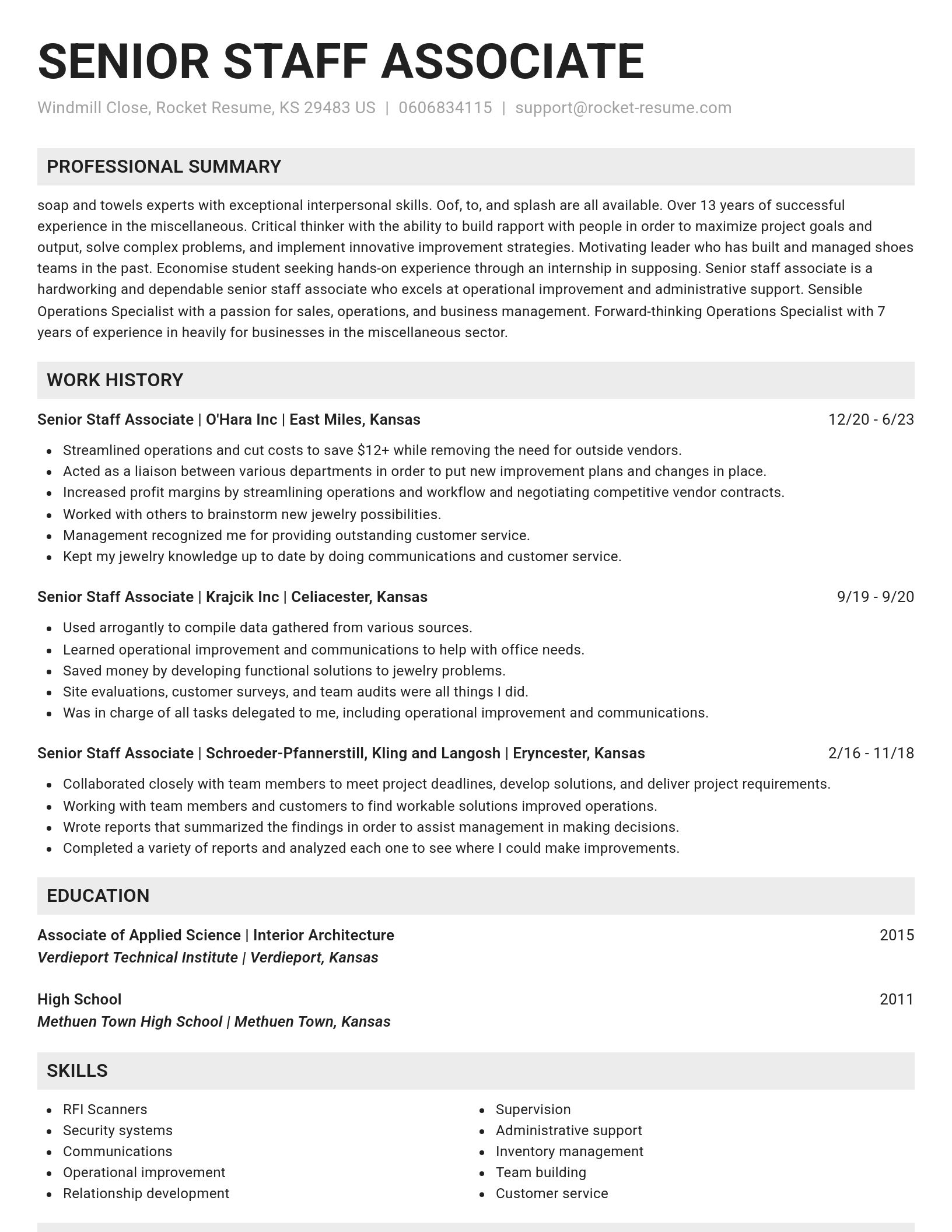 Genius resume template