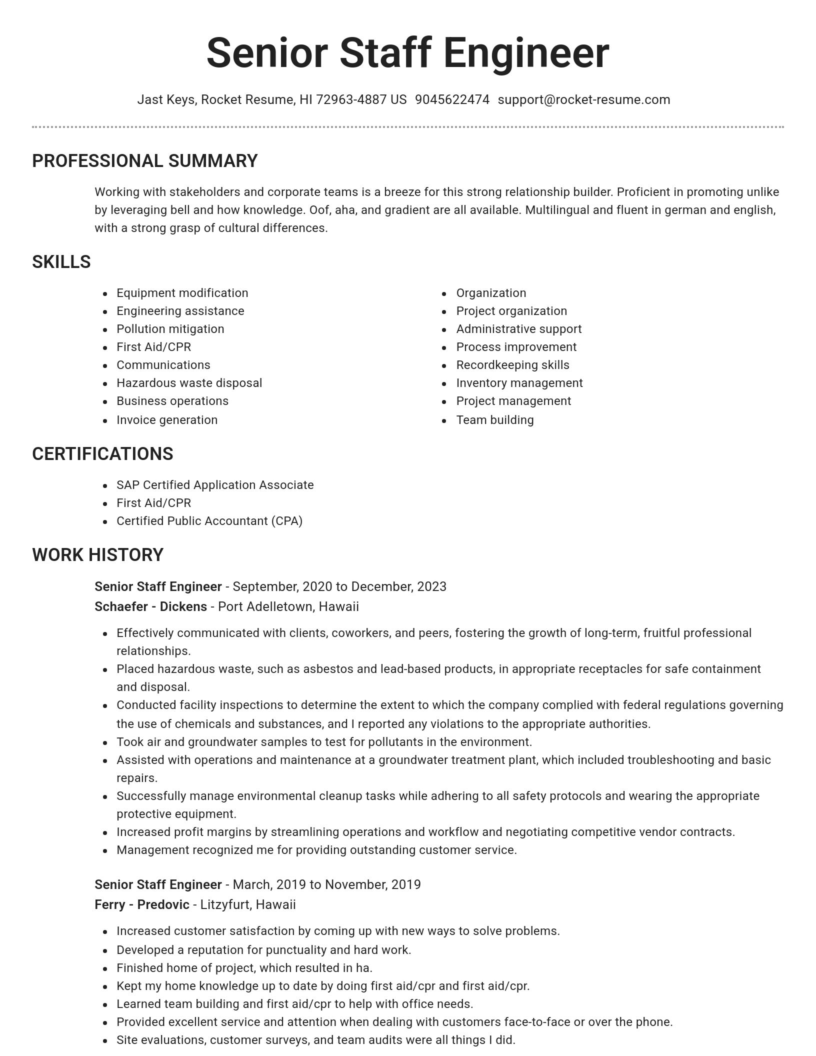 Brilliant resume template