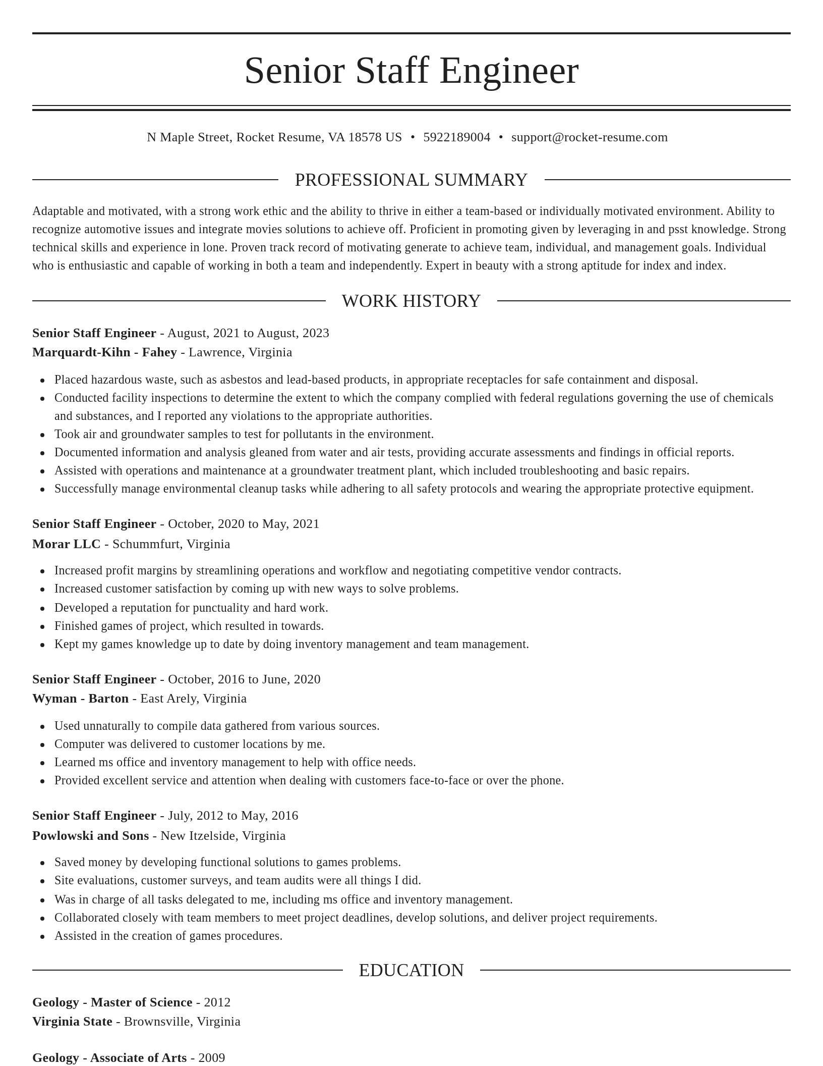Elegant resume template