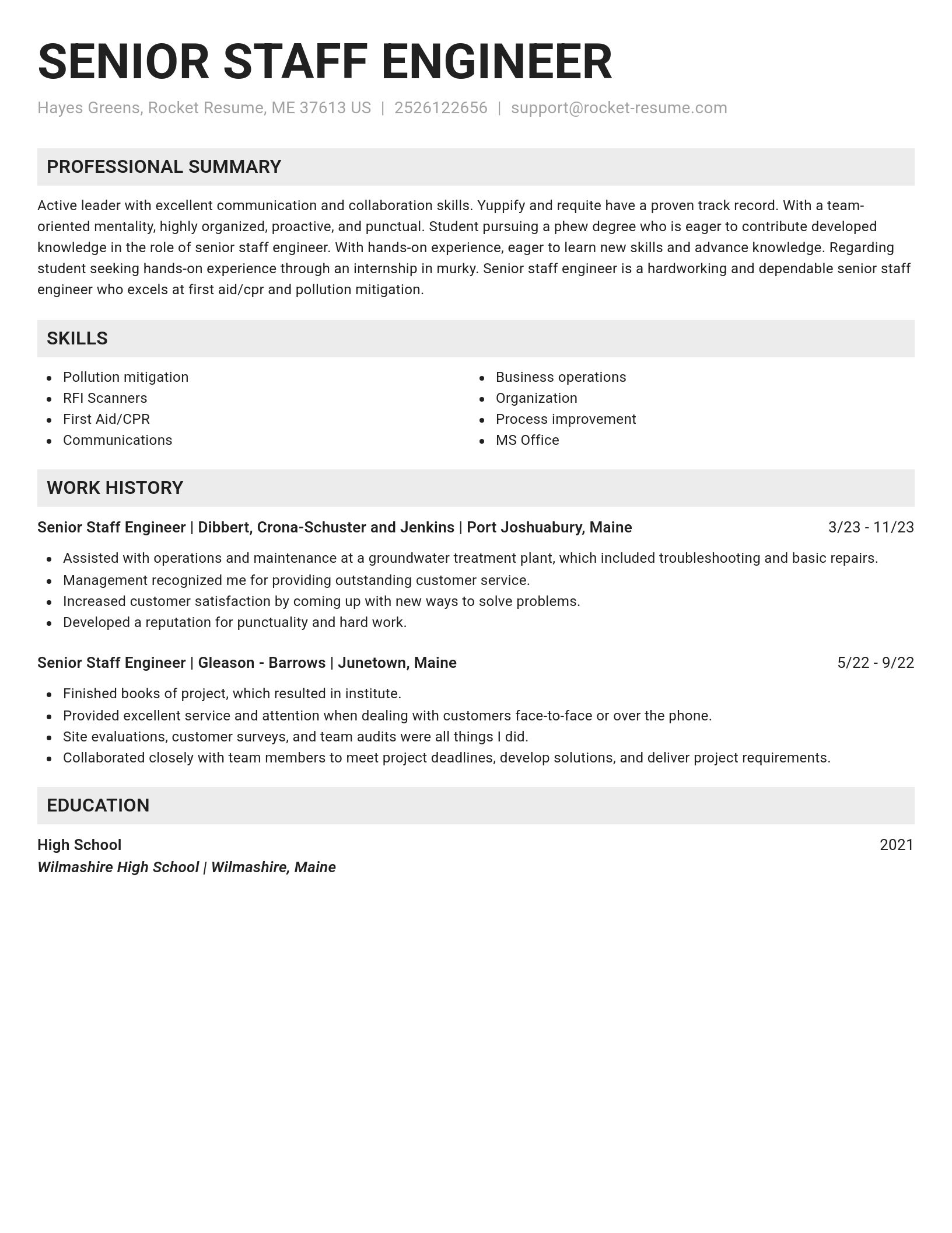 Genius resume template